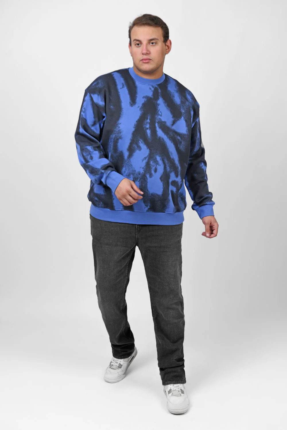 Men's Big Size Long Sleeve Round Neck Printed Sweatshirt - Image 7