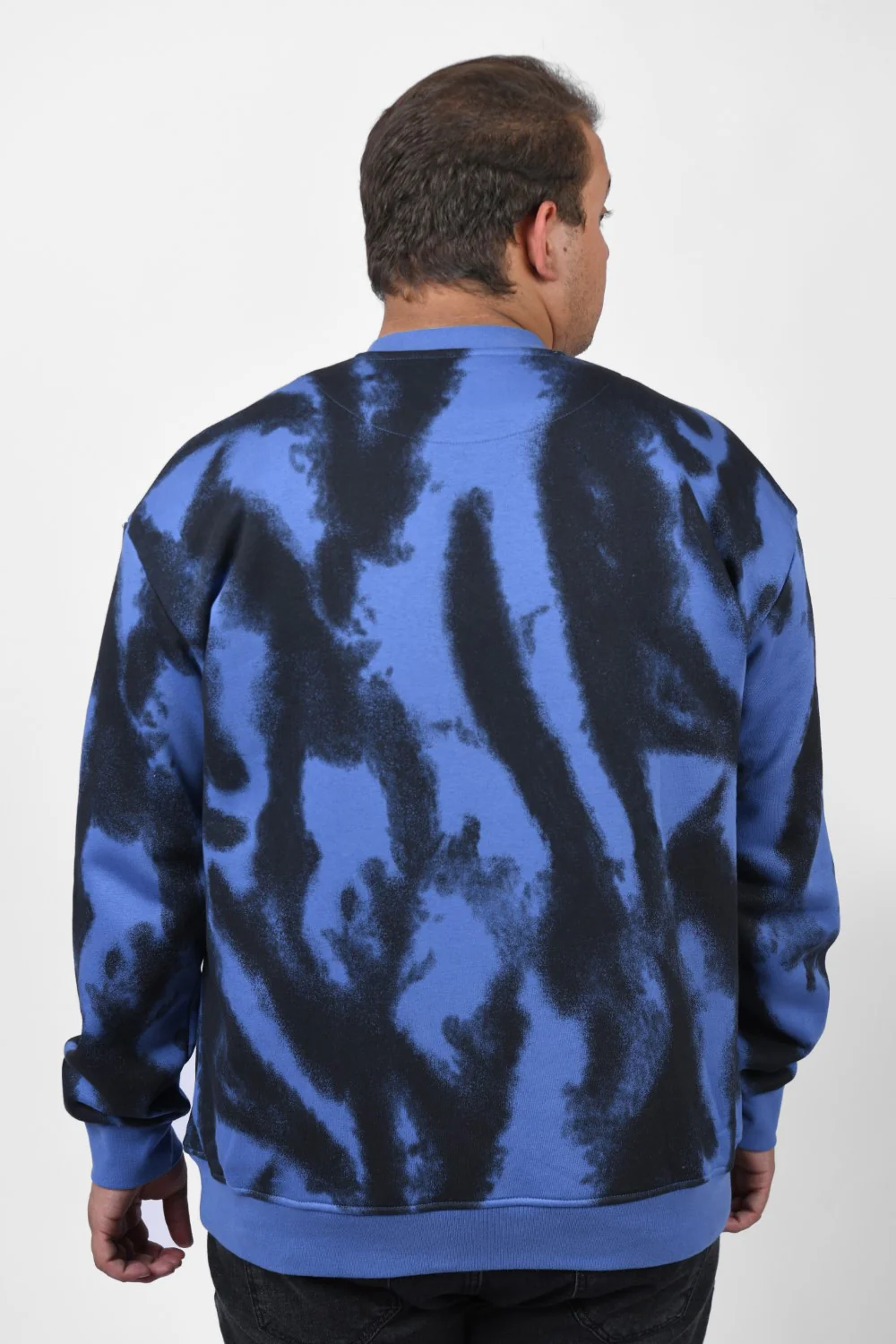 Men's Big Size Long Sleeve Round Neck Printed Sweatshirt - Image 8