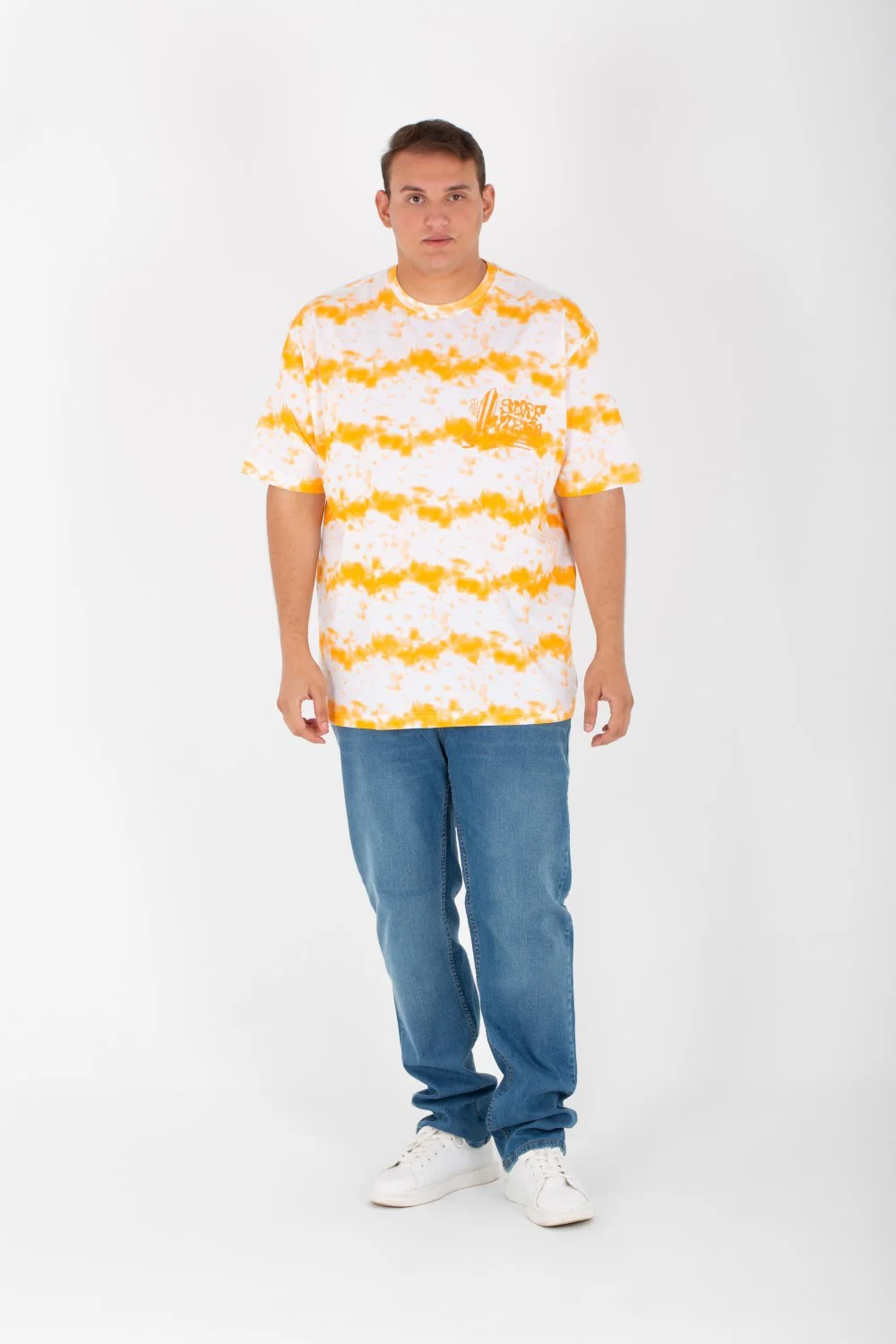 Men's Big Size Oversize T-shirt With Round Neck And Full Print - Image 10