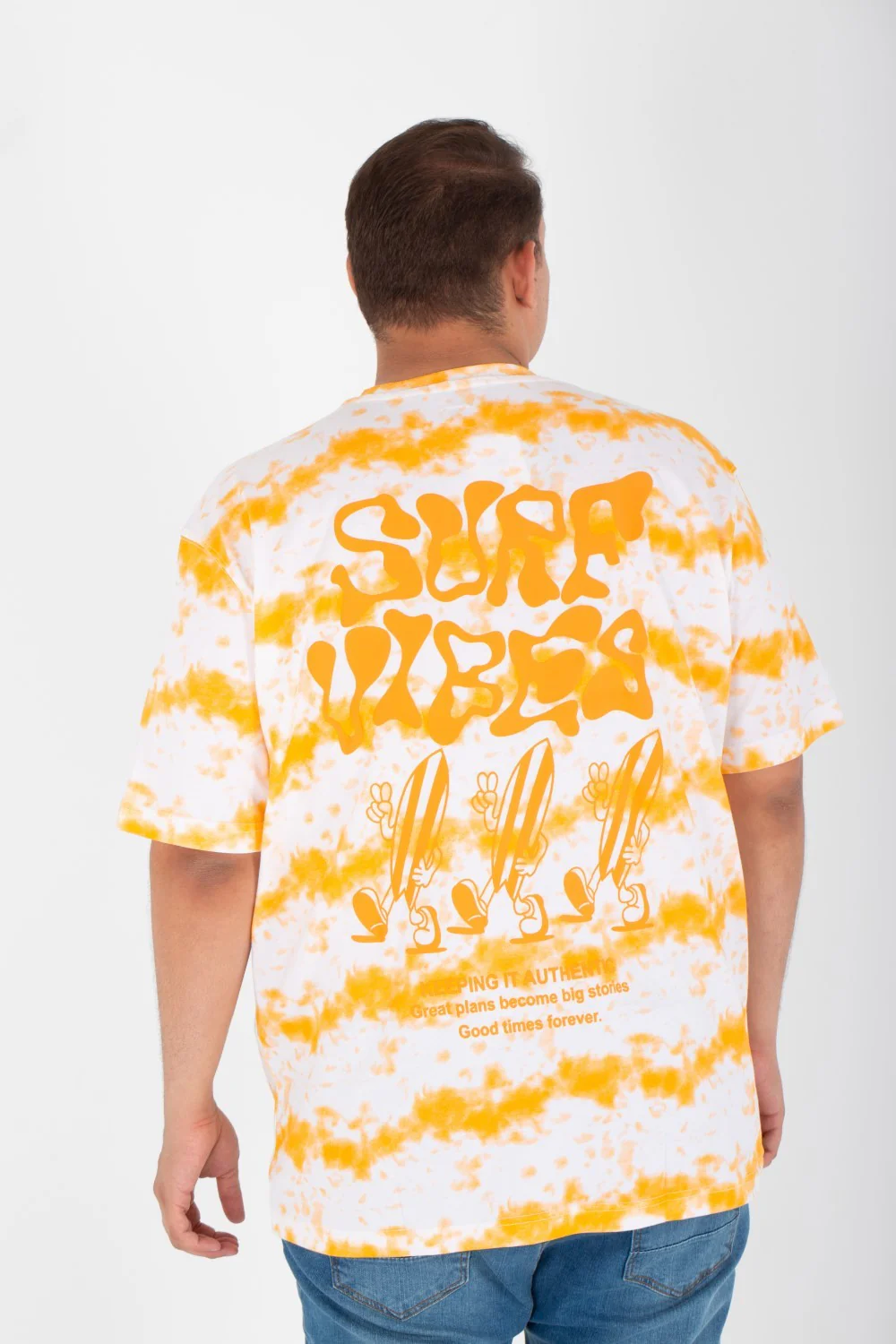 Men's Big Size Oversize T-shirt With Round Neck And Full Print - Image 11