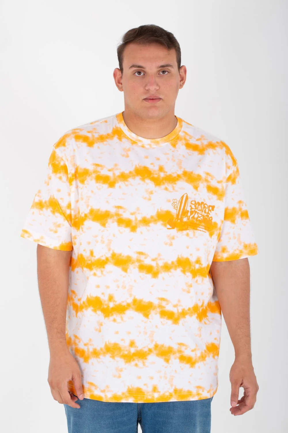 Men's Big Size Oversize T-shirt With Round Neck And Full Print - Image 12