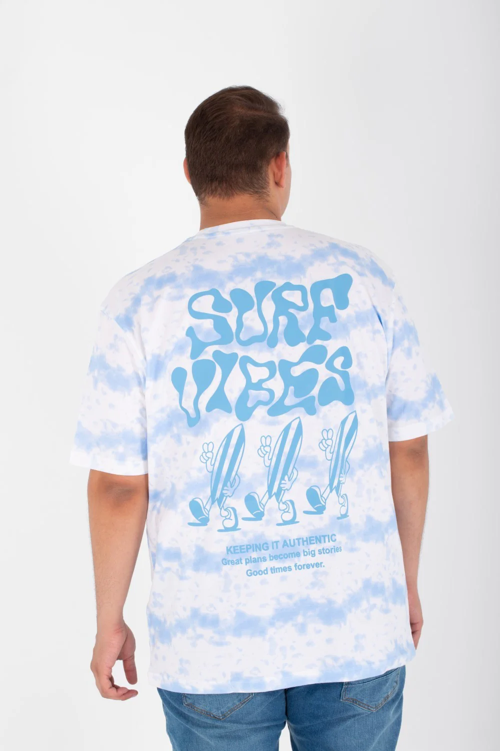 Men's Big Size Oversize T-shirt With Round Neck And Full Print - Image 5
