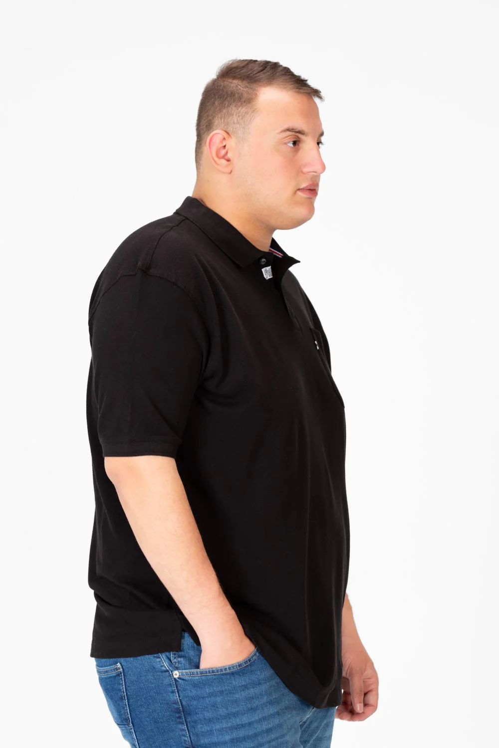 Men's Big Size Polo Half Sleeve T-Shirt with Front Pocket - Image 3