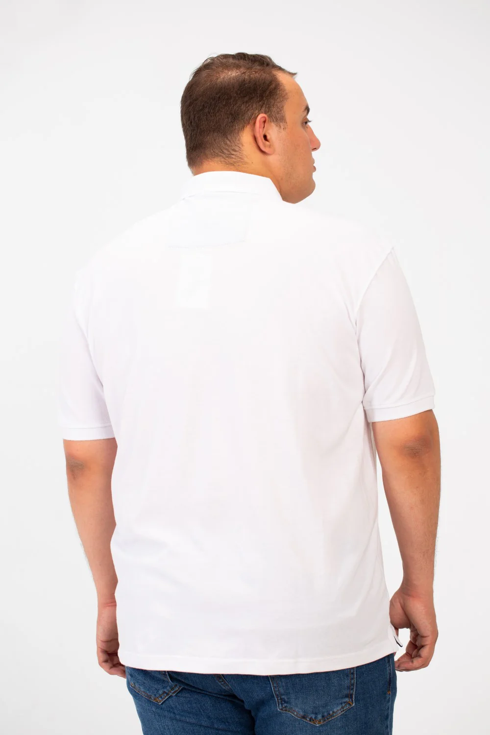 Men's Big Size Polo T-Shirt With Front Half Buttons And Short Sleeves - Image 10