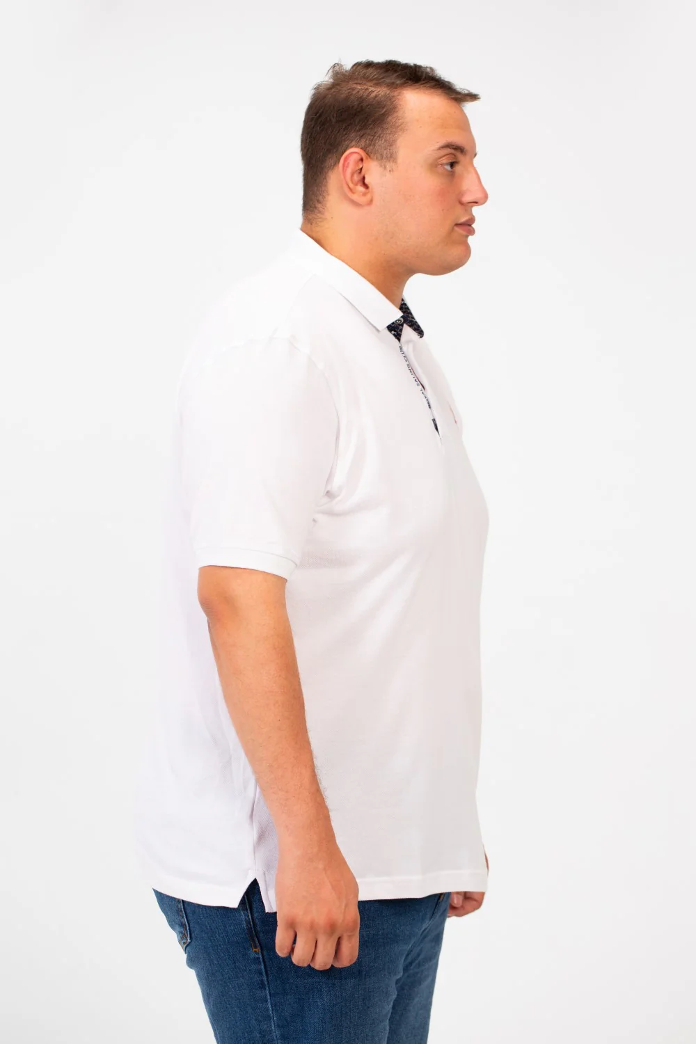 Men's Big Size Polo T-Shirt With Front Half Buttons And Short Sleeves - Image 11