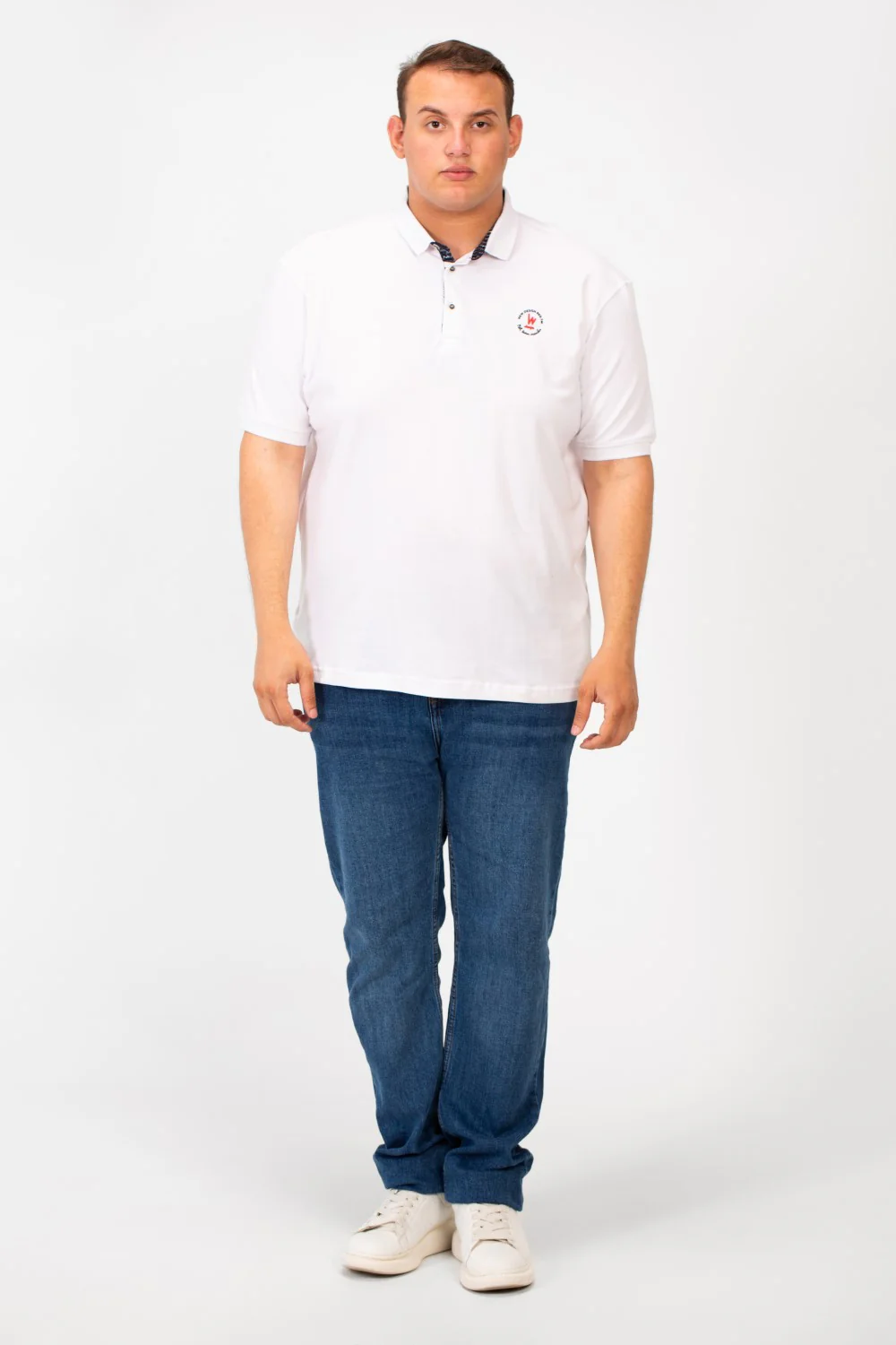 Men's Big Size Polo T-Shirt With Front Half Buttons And Short Sleeves - Image 12