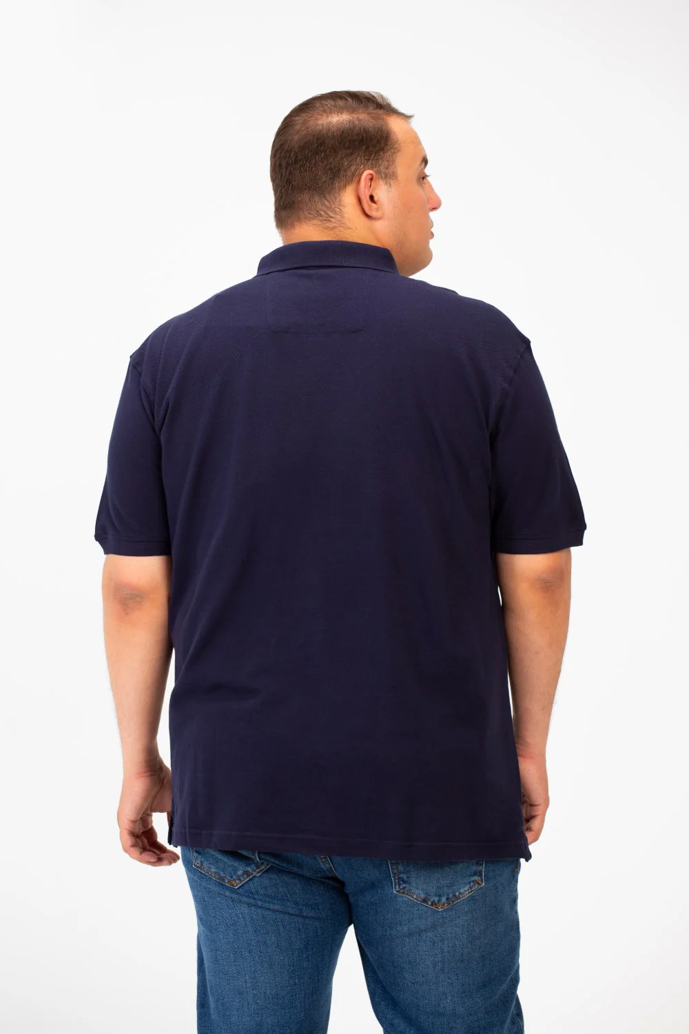 Men's Big Size Polo T-Shirt With Front Half Buttons And Short Sleeves - Image 2