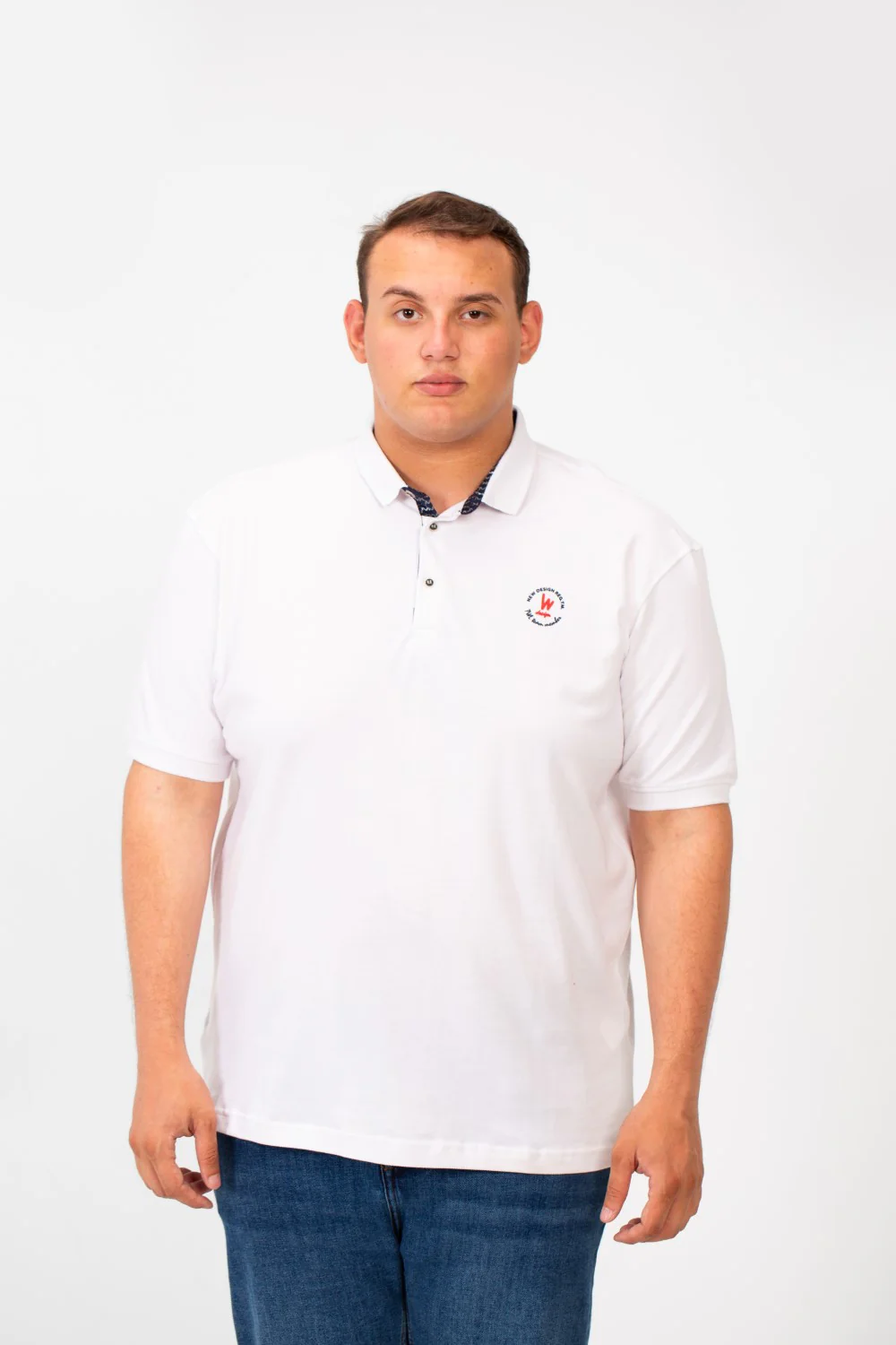 Men's Big Size Polo T-Shirt With Front Half Buttons And Short Sleeves - Image 9