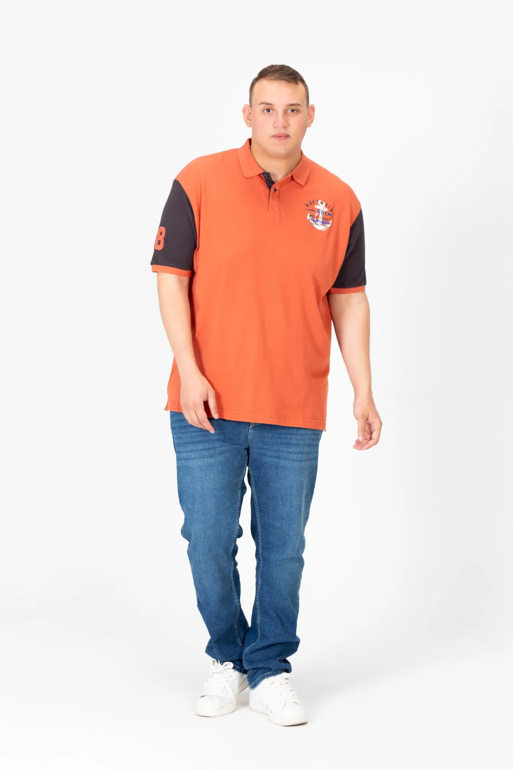 Men's Big Size Printed Half Sleeve Polo T-Shirt - Image 8
