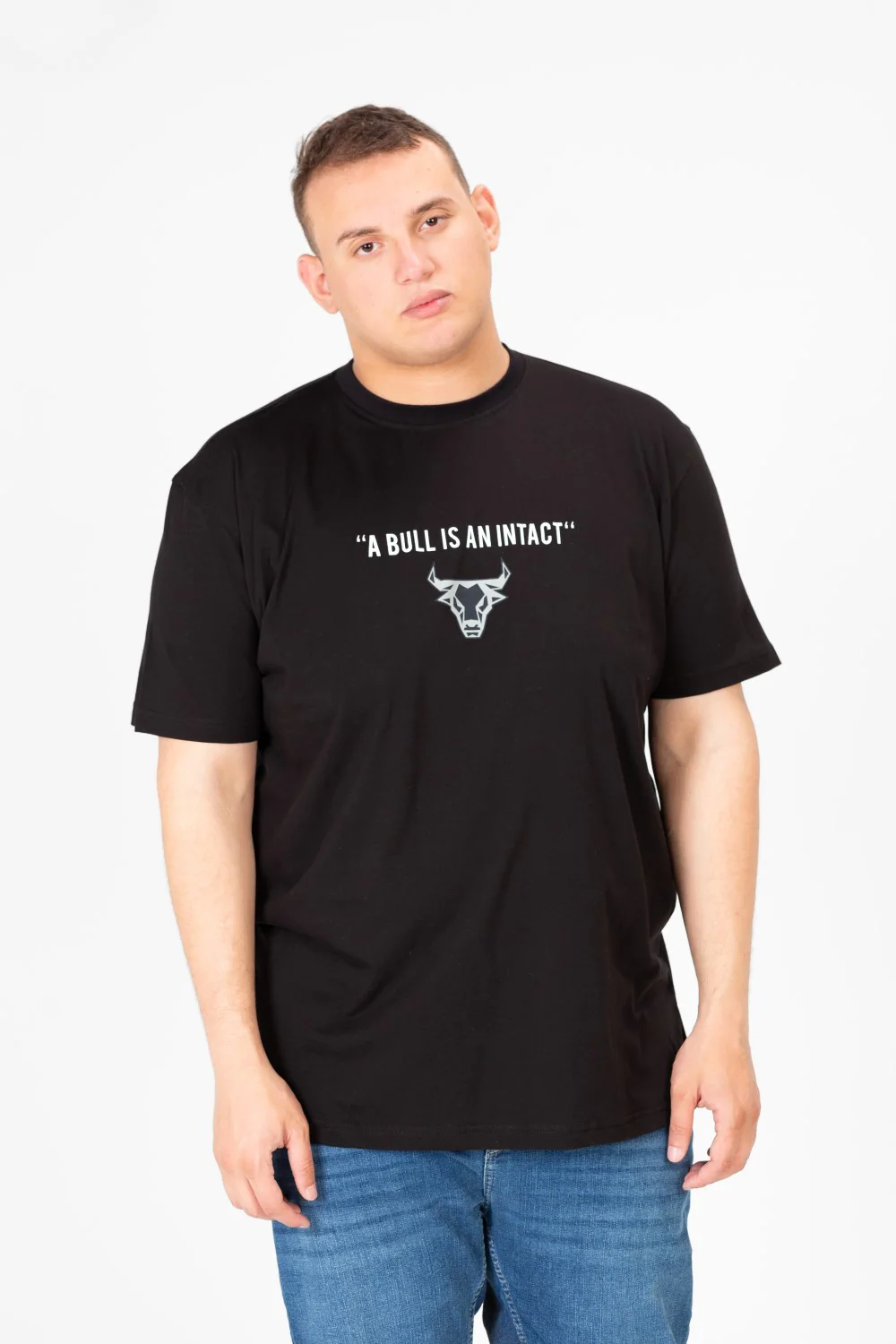 Men's Big size printed round neck T-shirt
