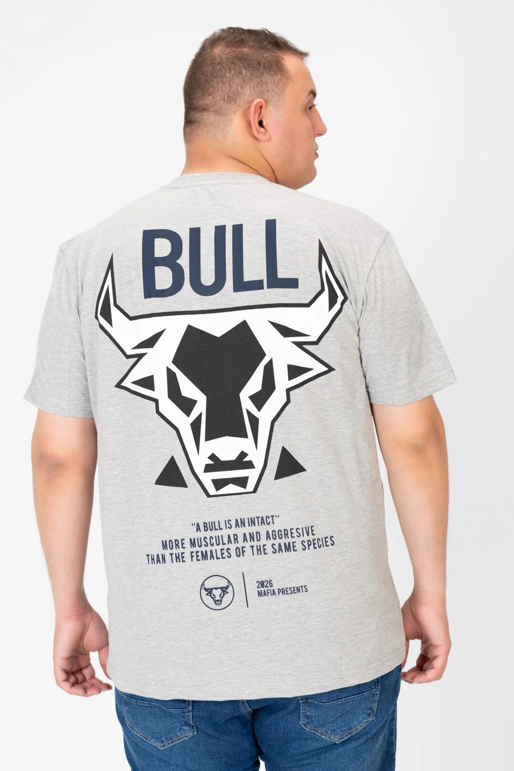 Men's Big size printed round neck T-shirt - Image 10