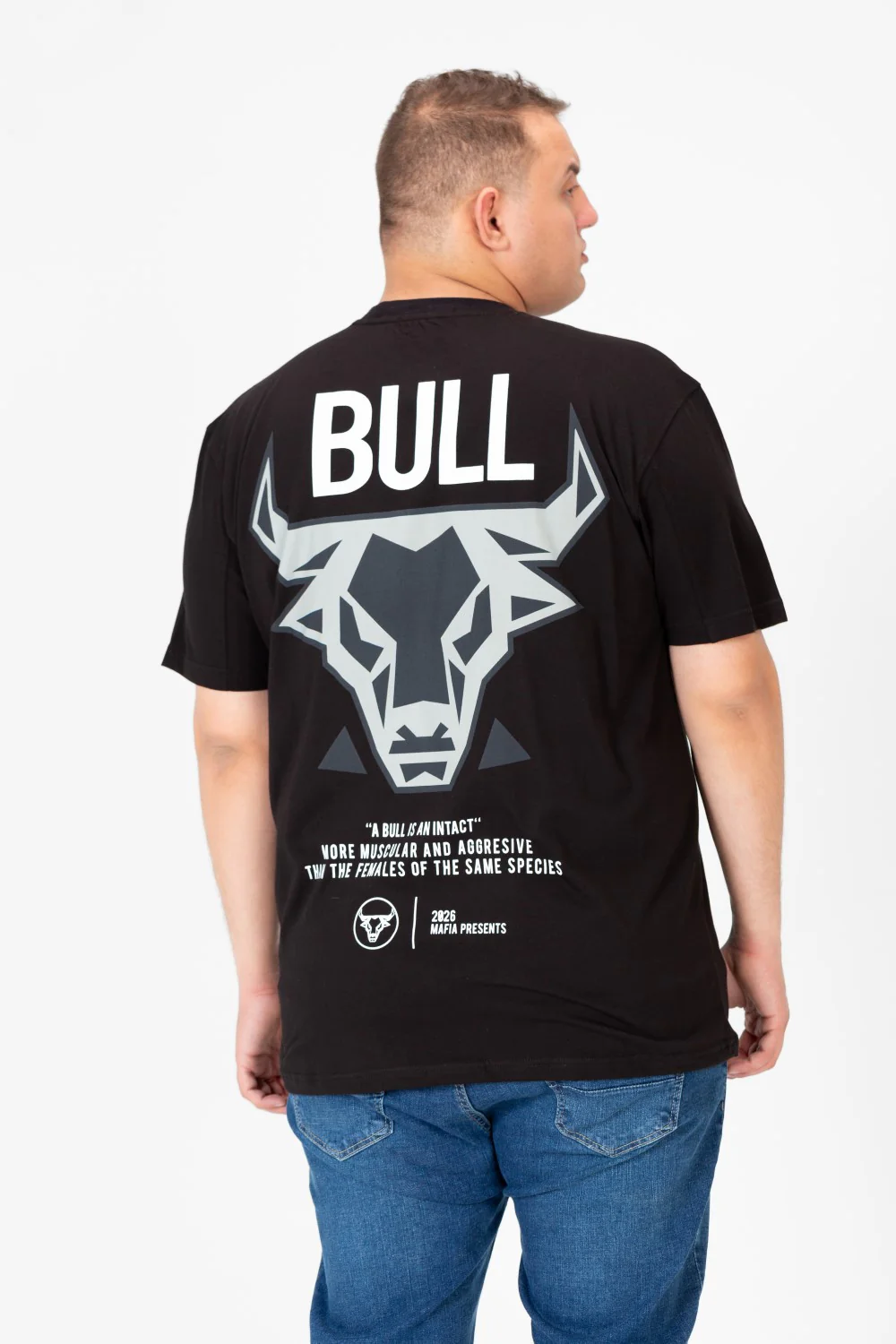 Men's Big size printed round neck T-shirt - Image 2