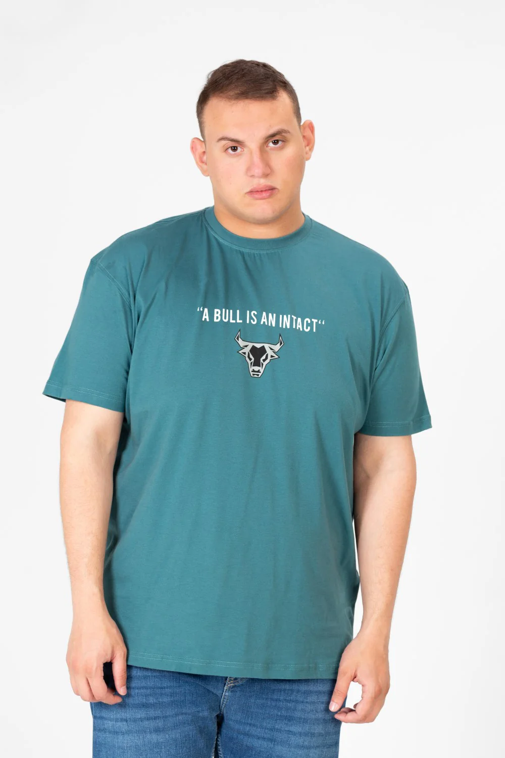 Men's Big size printed round neck T-shirt - Image 5