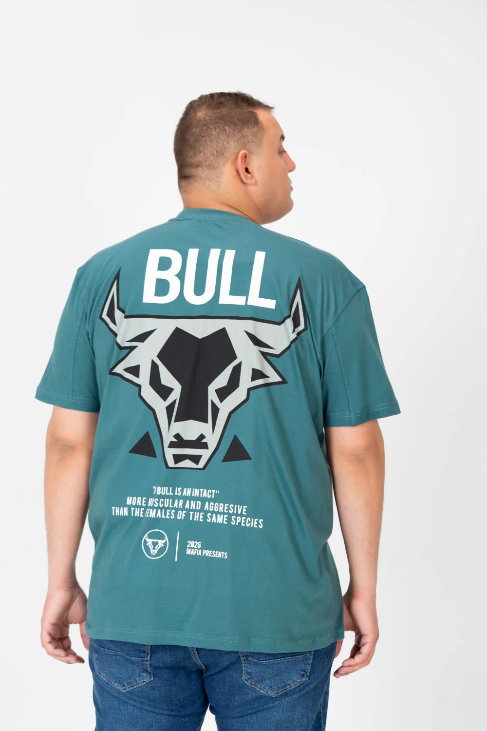 Men's Big size printed round neck T-shirt - Image 6