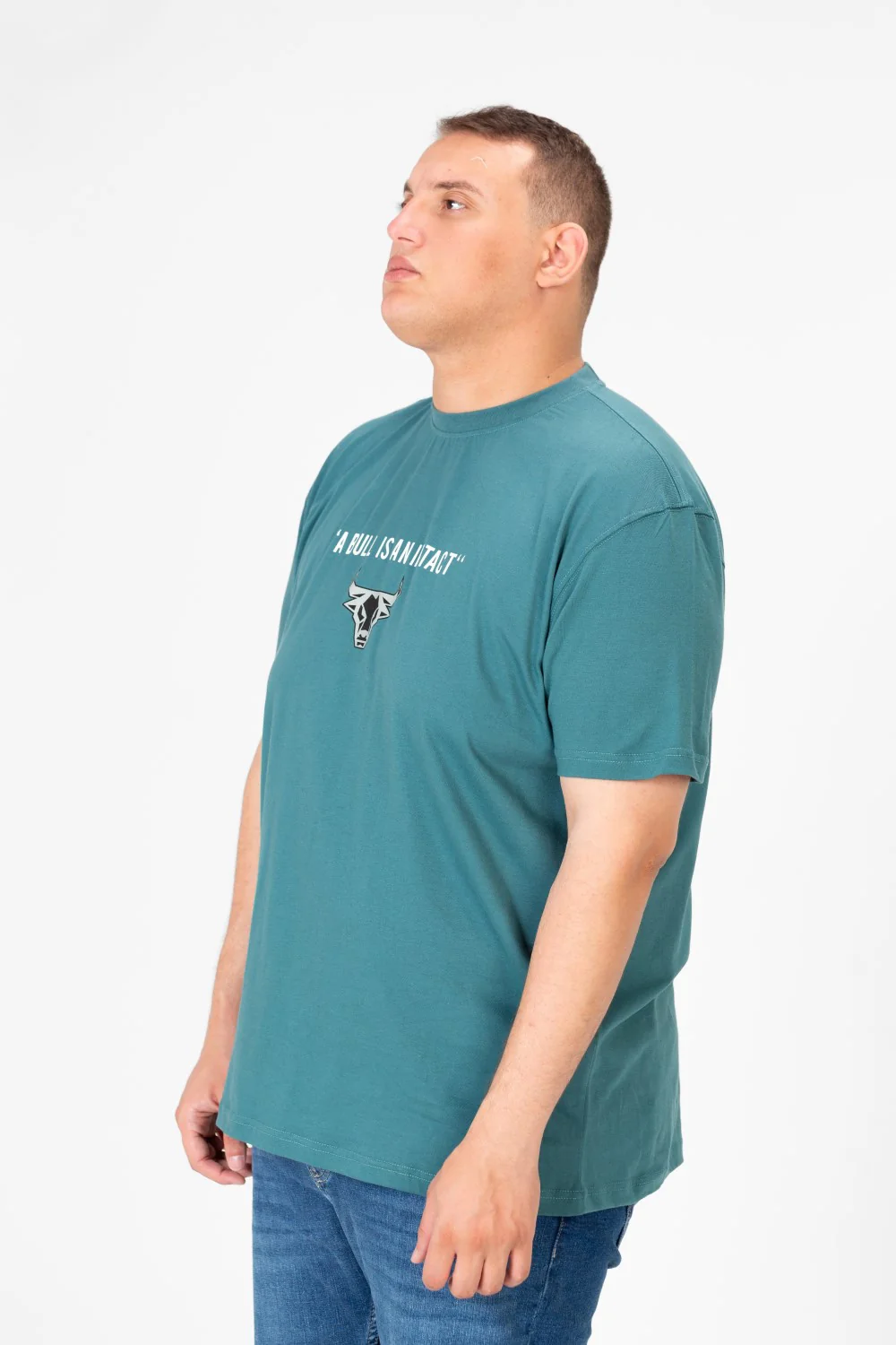 Men's Big size printed round neck T-shirt - Image 7