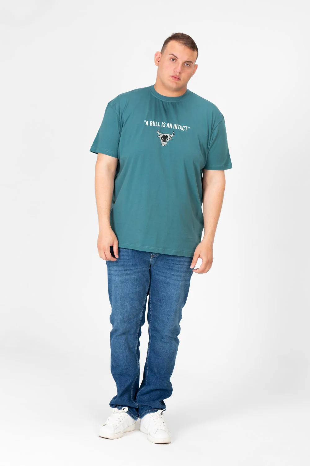 Men's Big size printed round neck T-shirt - Image 8