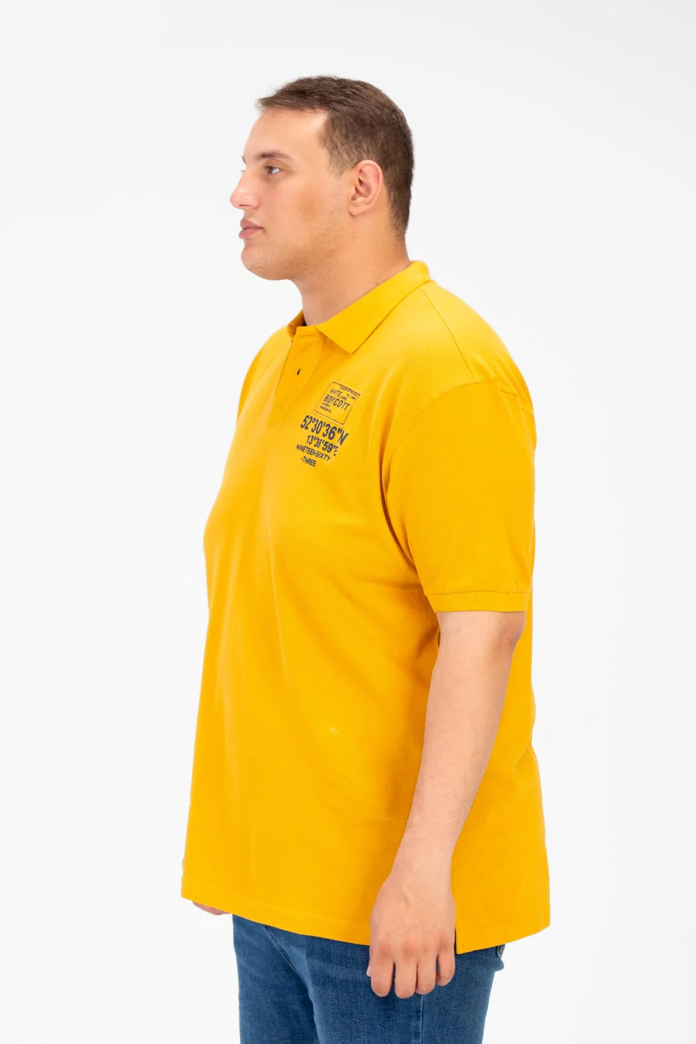 Men's Big Size Printed Short Sleeve Polo T-Shirt - Image 11