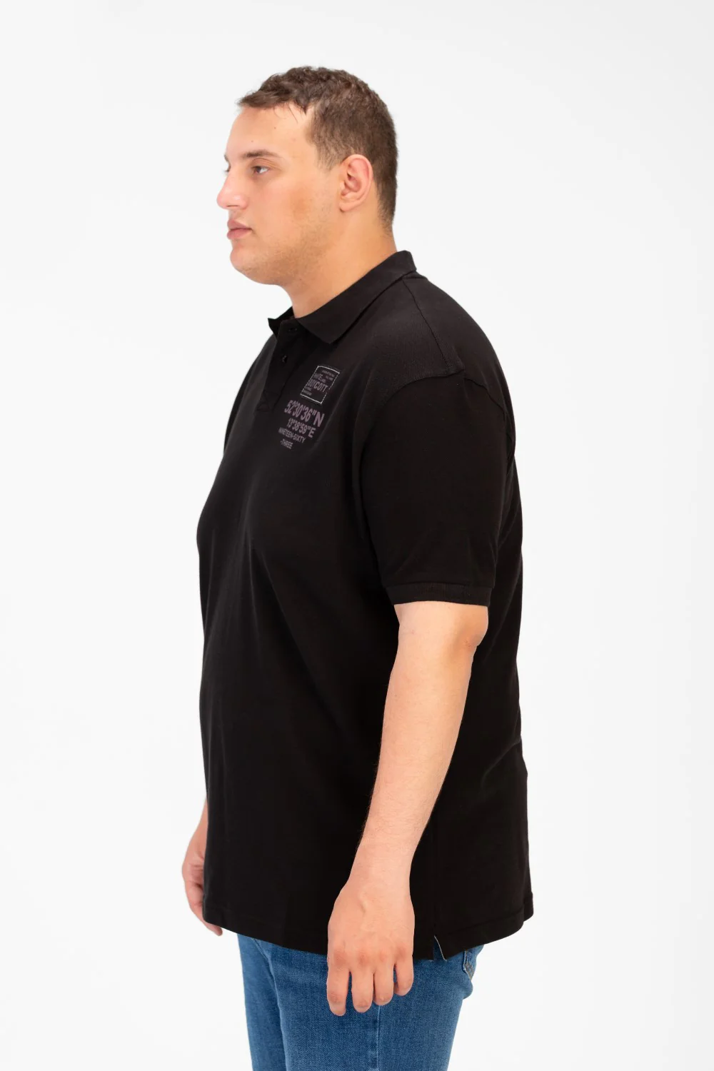 Men's Big Size Printed Short Sleeve Polo T-Shirt - Image 3