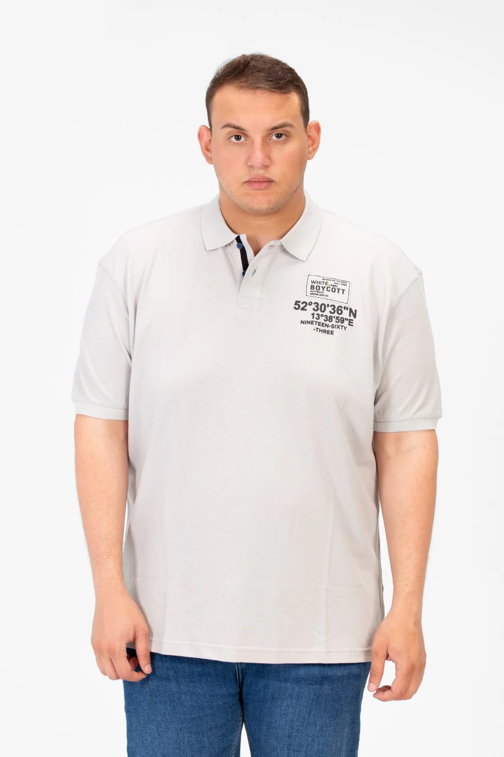 Men's Big Size Printed Short Sleeve Polo T-Shirt - Image 5