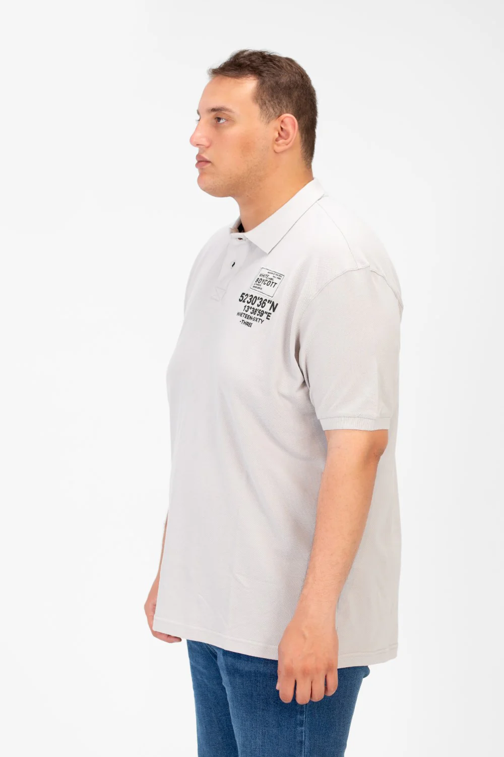Men's Big Size Printed Short Sleeve Polo T-Shirt - Image 7