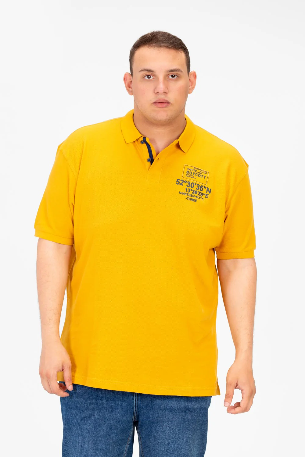 Men's Big Size Printed Short Sleeve Polo T-Shirt - Image 9