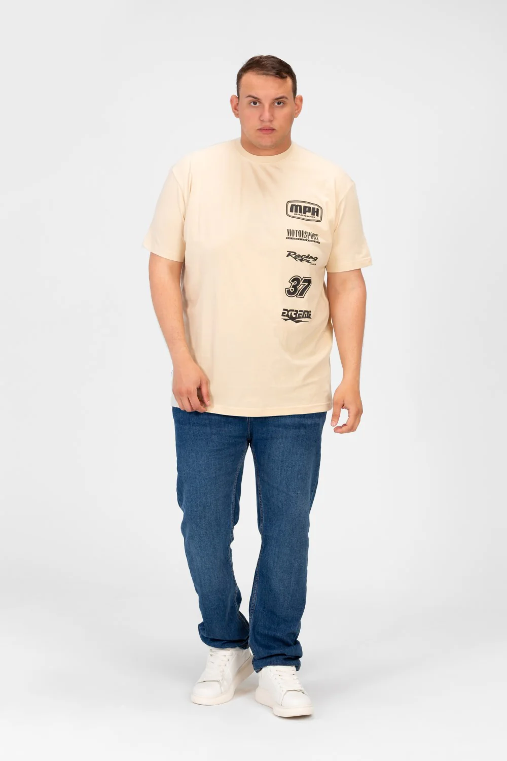 Men's Big Size Printed Short Sleeve Round Neck T-Shirt - Image 4