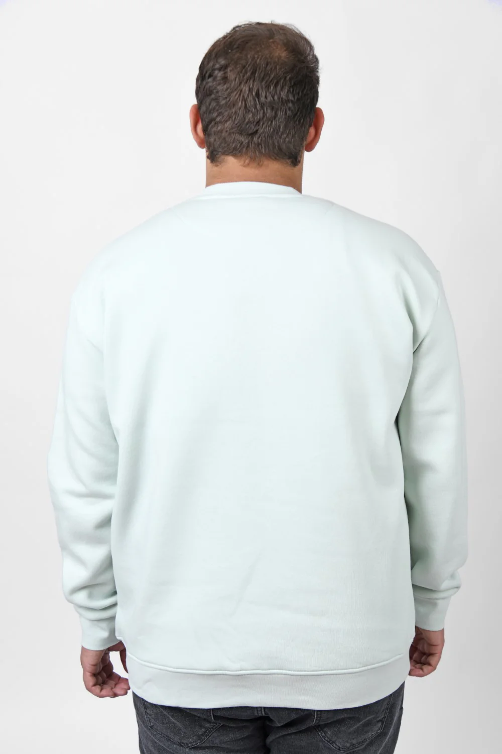 Men's Big Size Regular Fit Made Of Comfort Melton Padded Front Printed Sweatshirt - Image 5