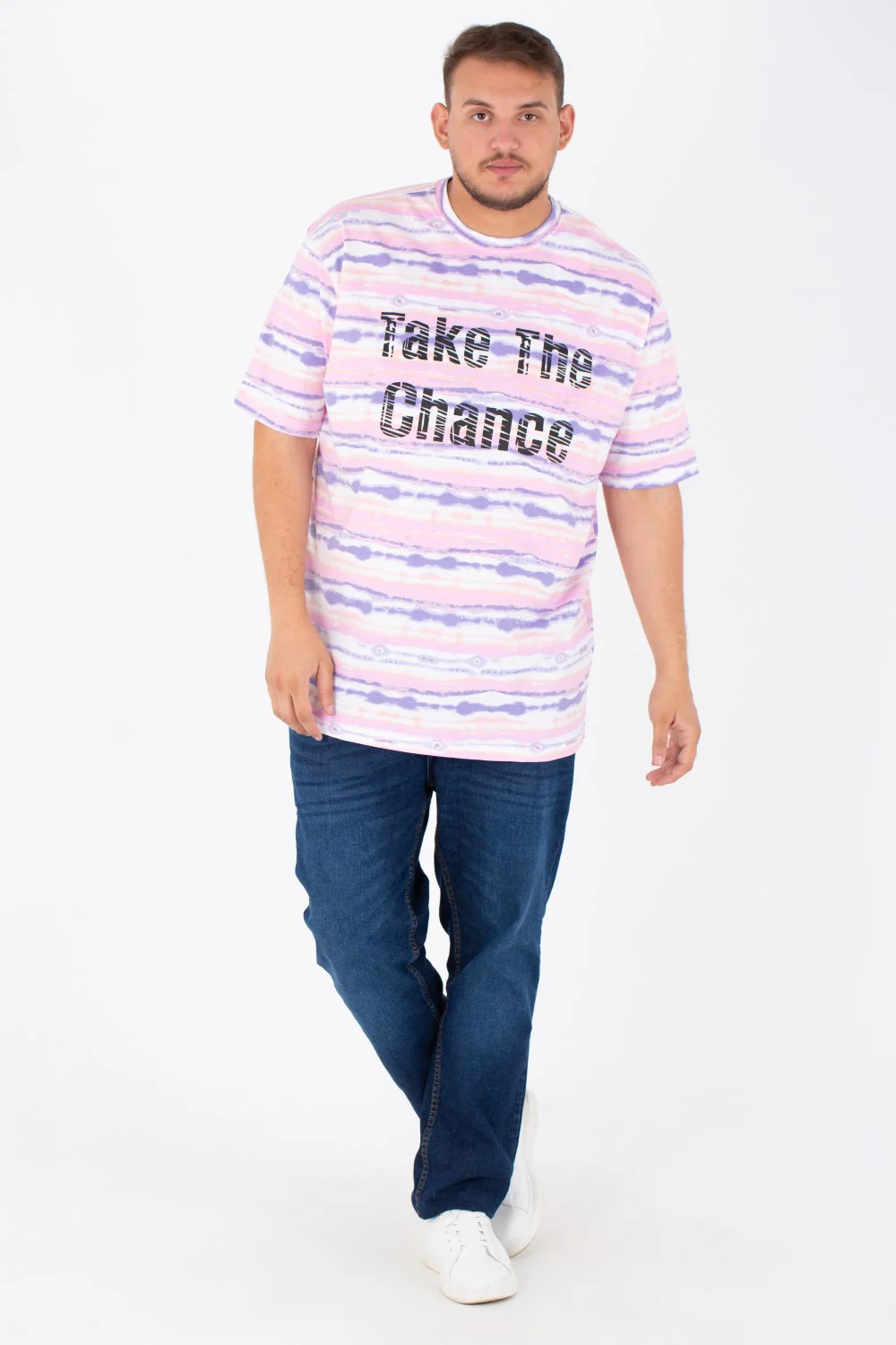 Mens Big Size Round Jakar T-shirt With Full Print And Short Sleeves - Image 7