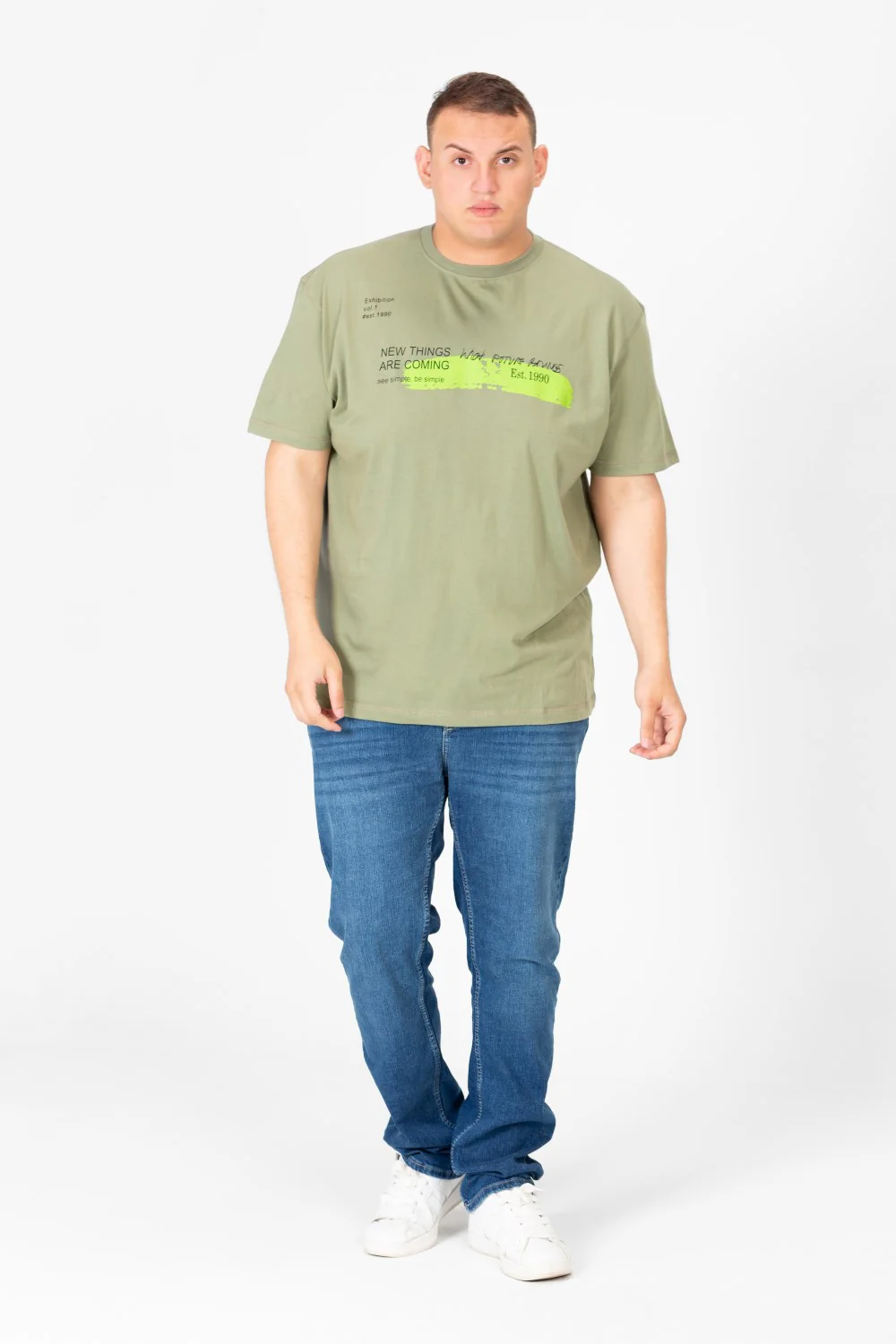Men's Big Size Round Neck Printed T-shirt - Image 12