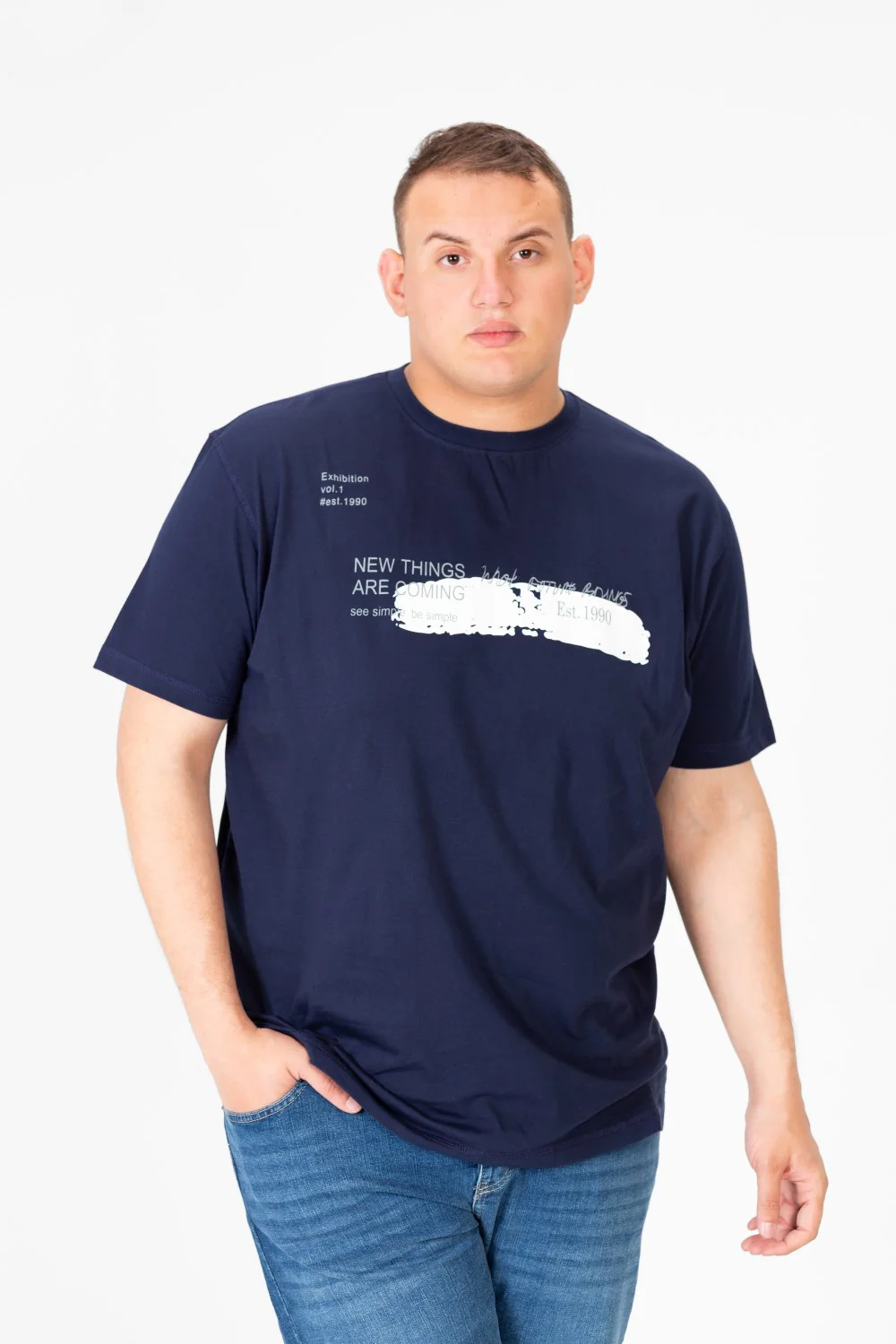 Men's Big Size Round Neck Printed T-shirt - Image 5