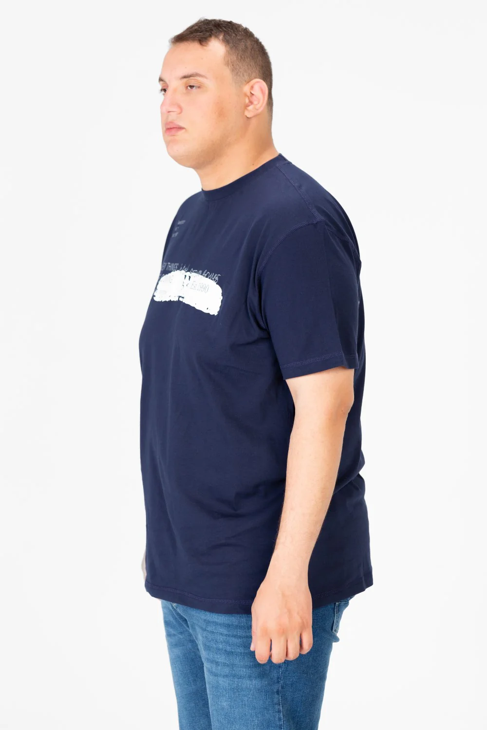 Men's Big Size Round Neck Printed T-shirt - Image 7