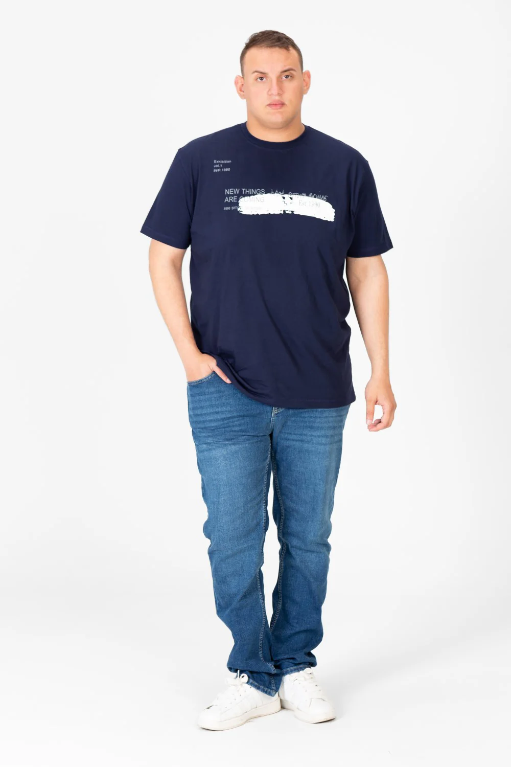 Men's Big Size Round Neck Printed T-shirt - Image 8