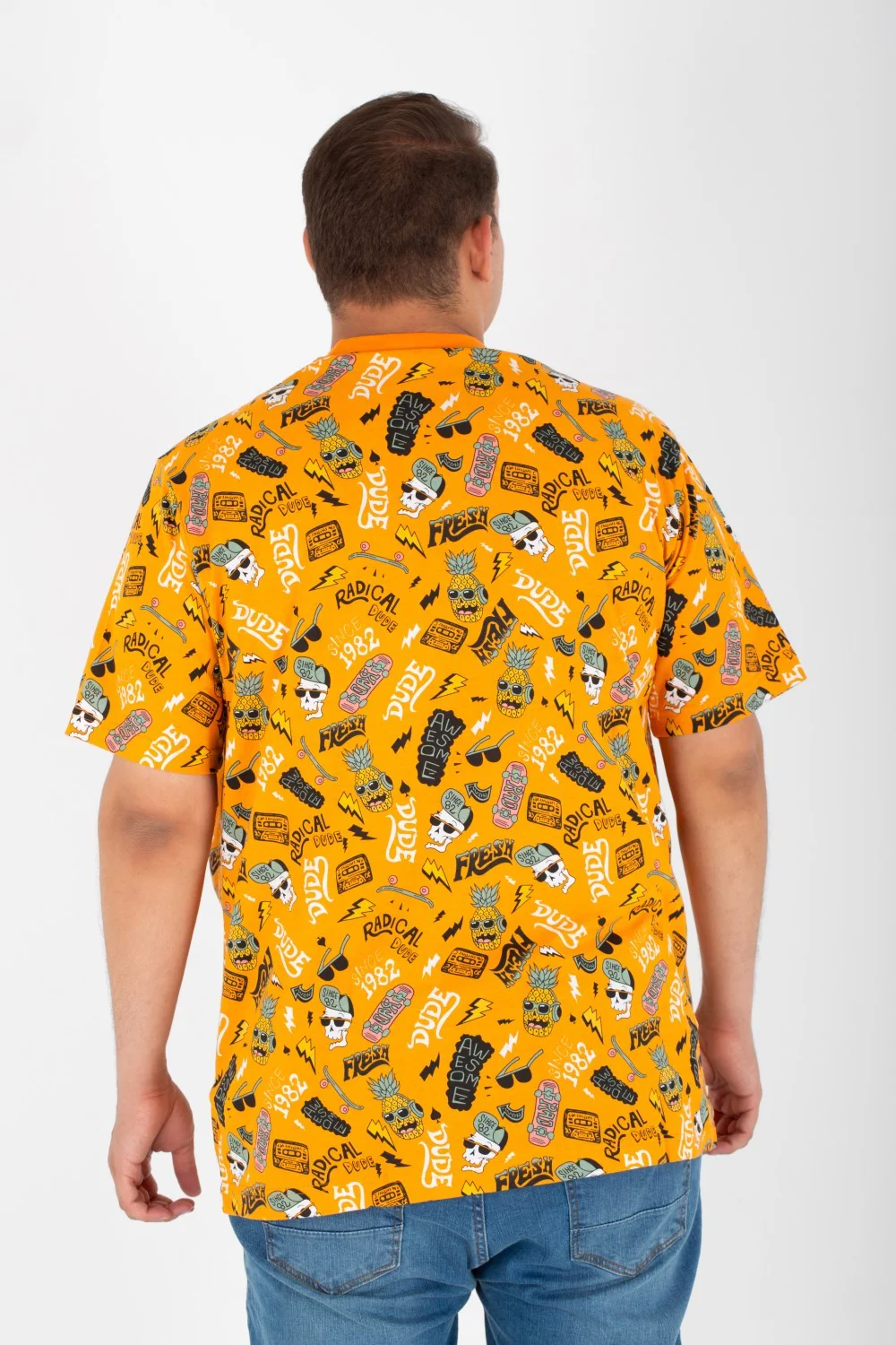 Men's Big Size Round Neck Short Sleeve Printed T-shirt - Image 5
