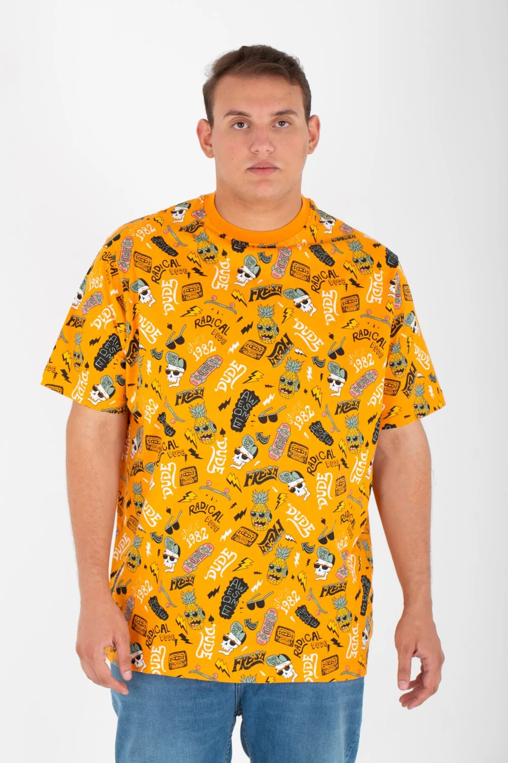 Men's Big Size Round Neck Short Sleeve Printed T-shirt - Image 6
