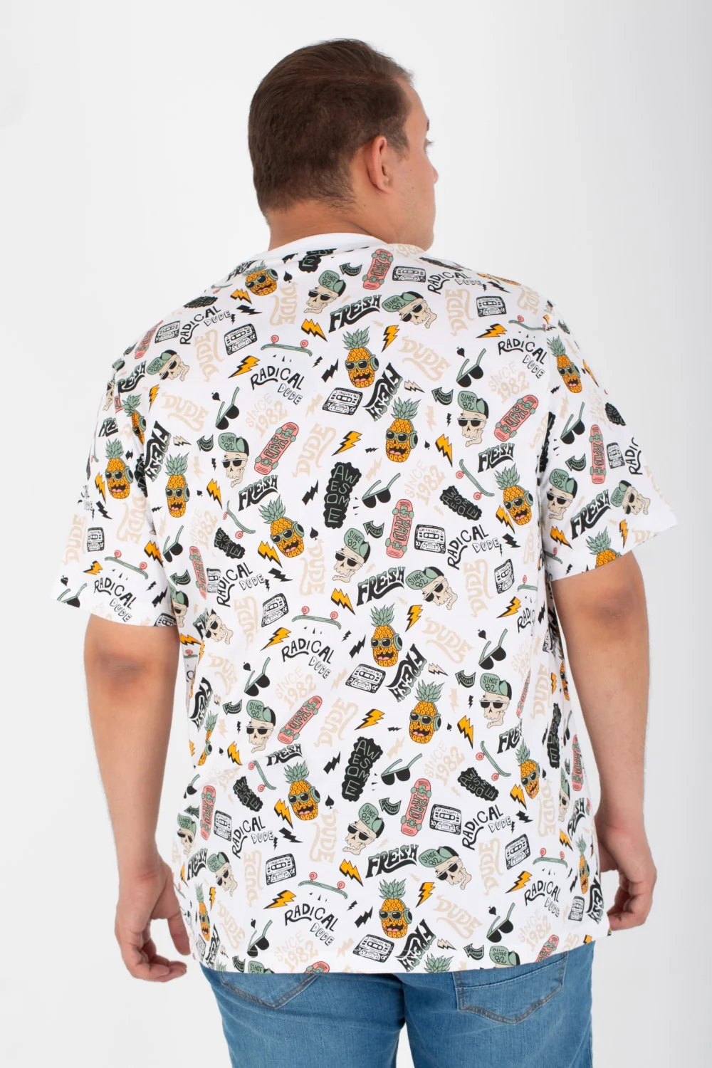 Men's Big Size Round Neck Short Sleeve Printed T-shirt - Image 8