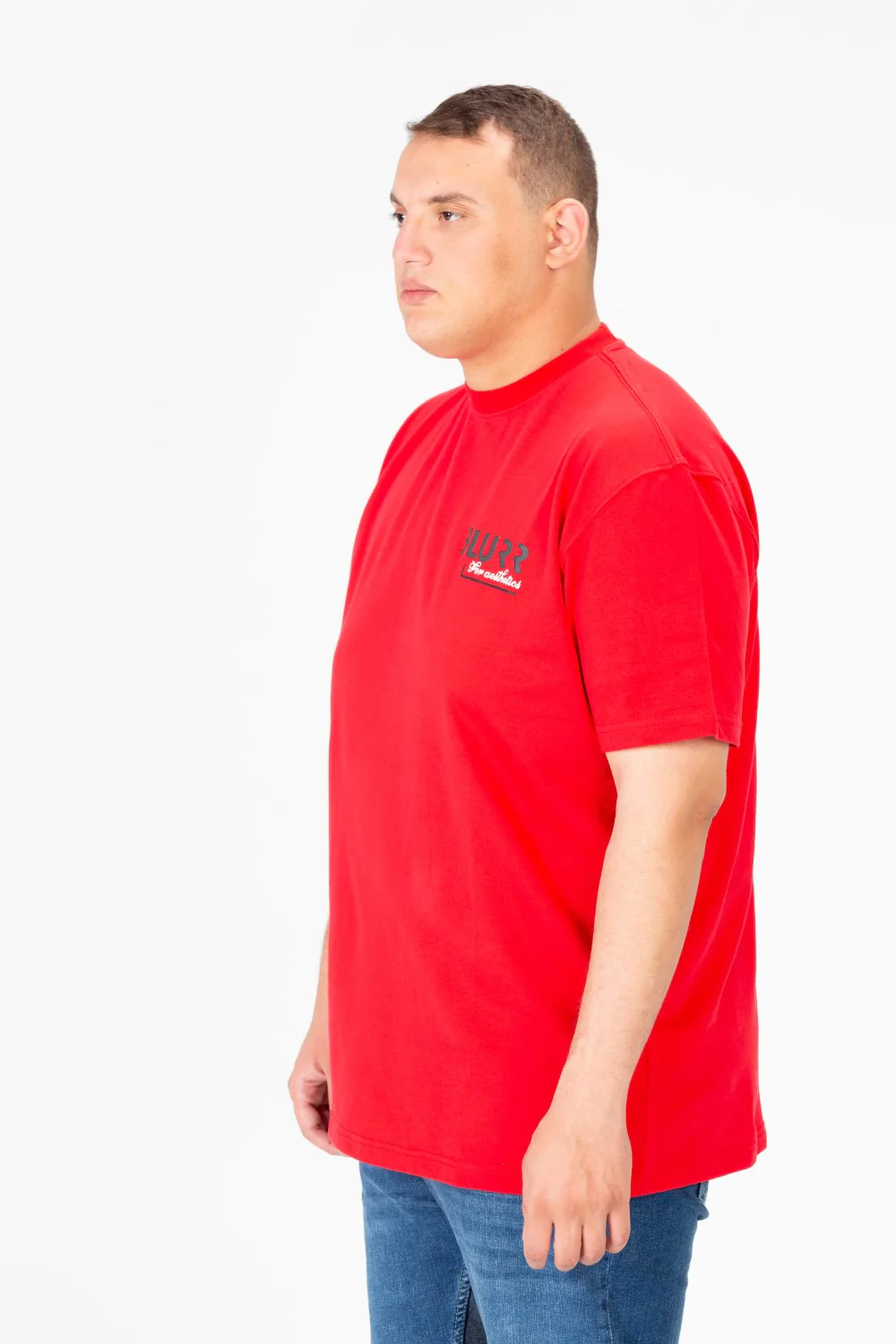 Men's Big size Round Neck T-shirt With Text Print - Image 11