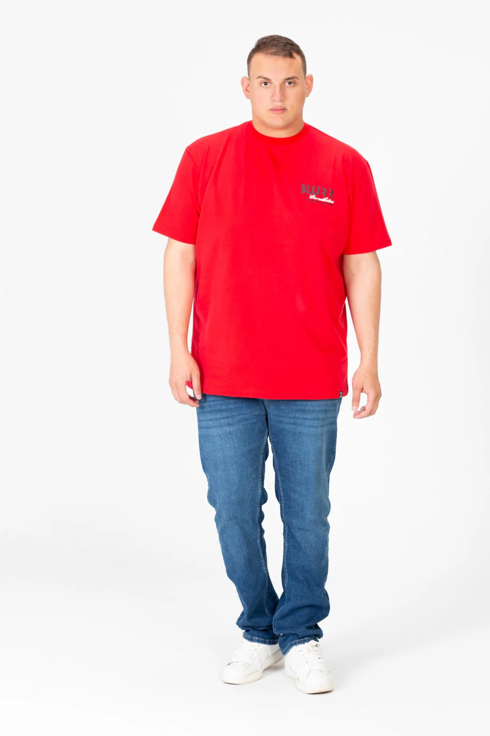 Men's Big size Round Neck T-shirt With Text Print - Image 12