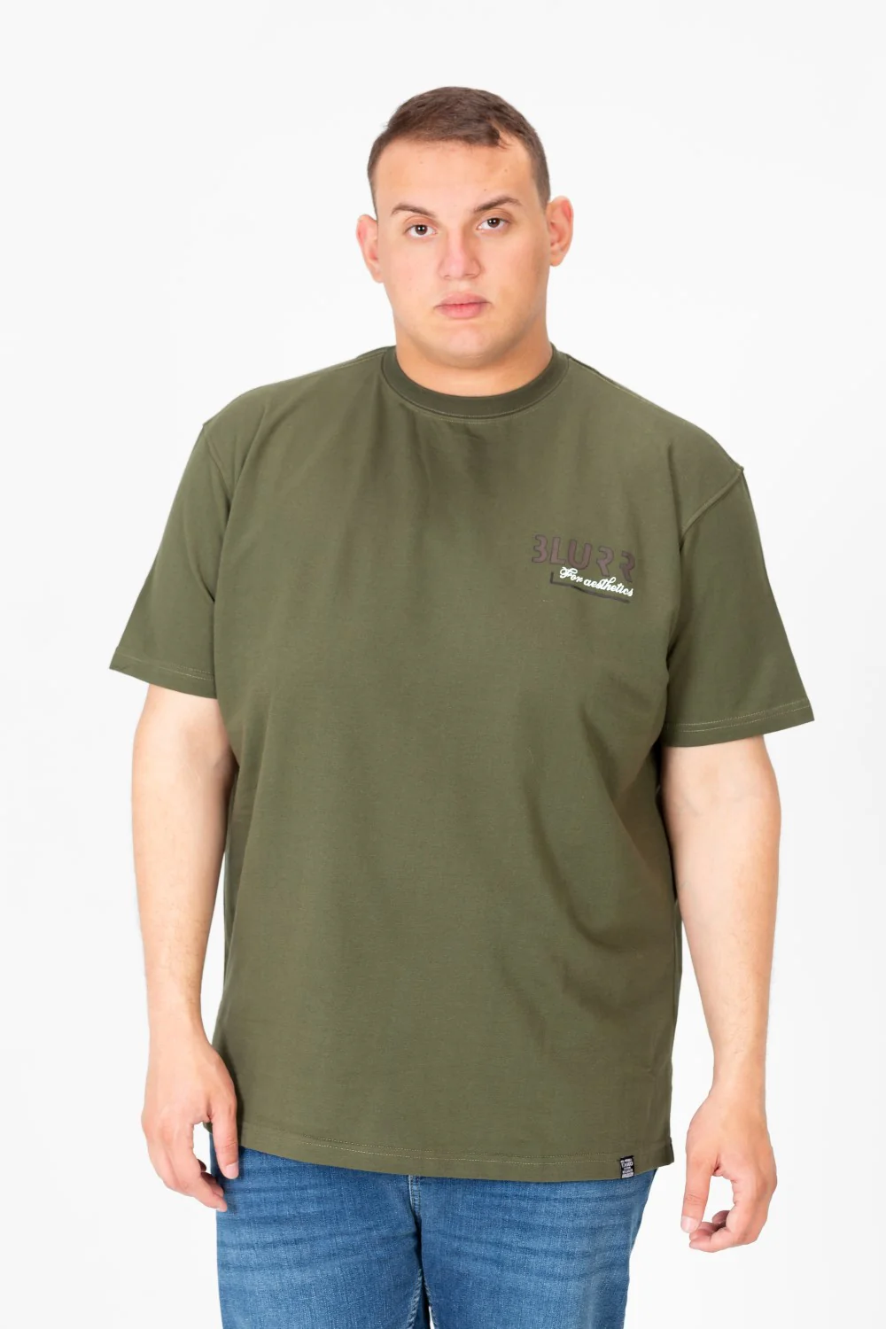 Men's Big size Round Neck T-shirt With Text Print - Image 5
