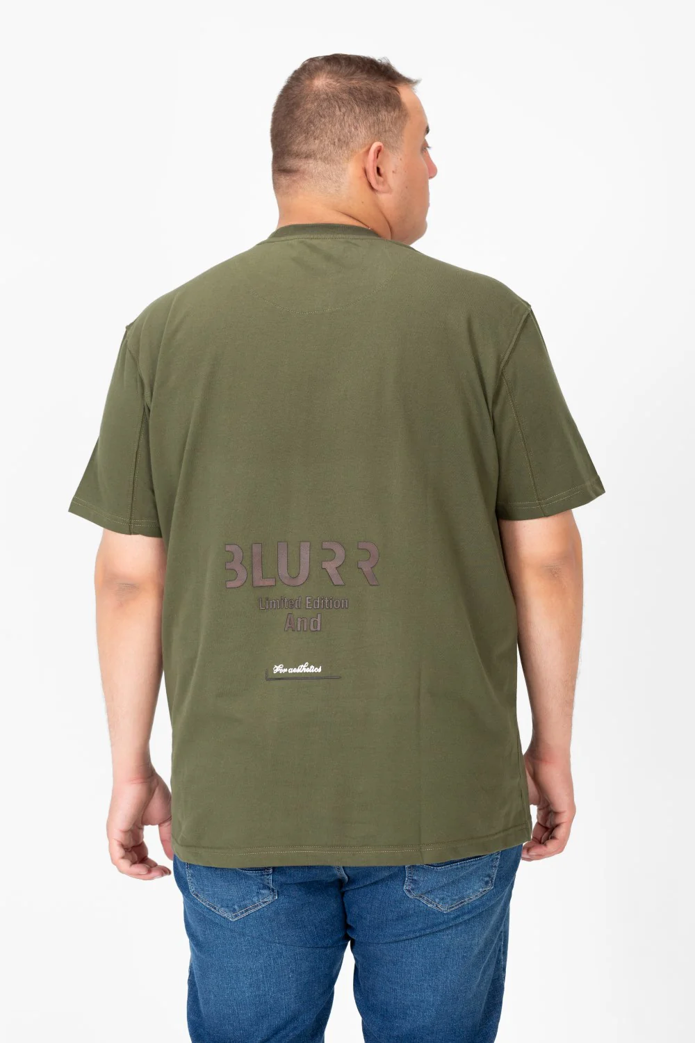 Men's Big size Round Neck T-shirt With Text Print - Image 6