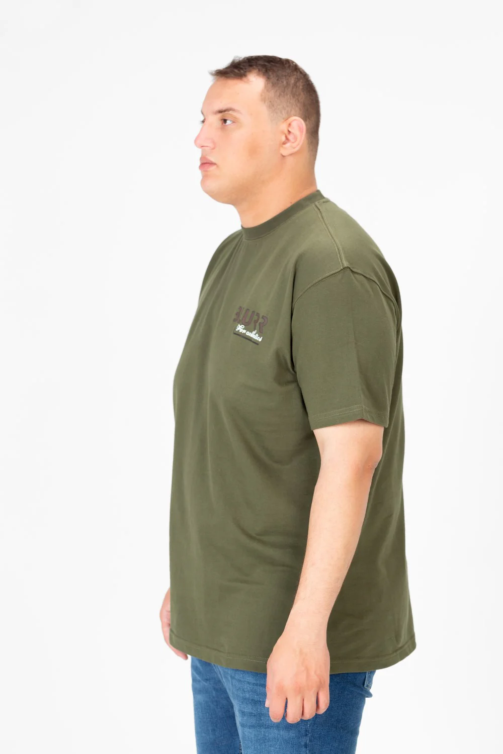 Men's Big size Round Neck T-shirt With Text Print - Image 7