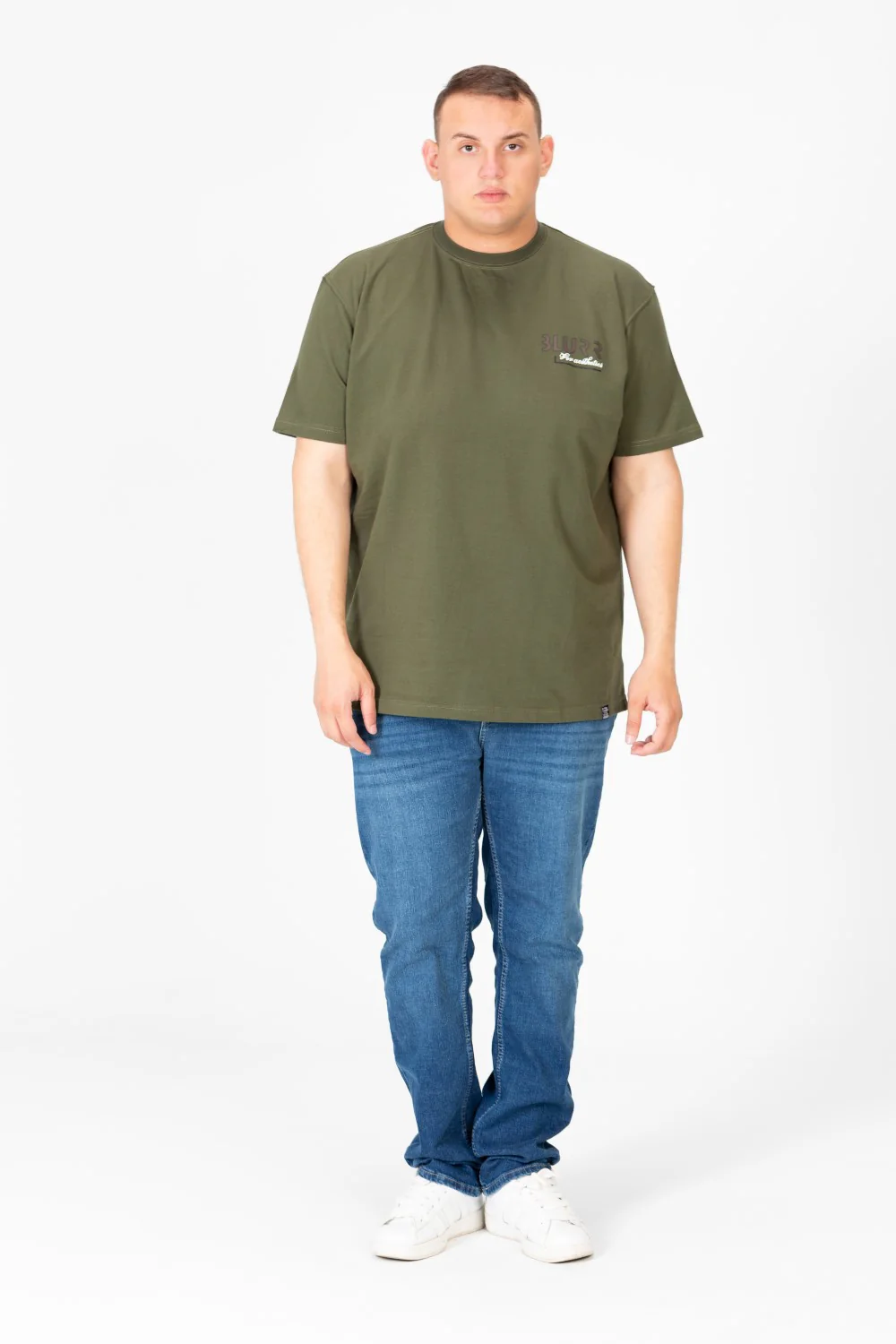 Men's Big size Round Neck T-shirt With Text Print - Image 8