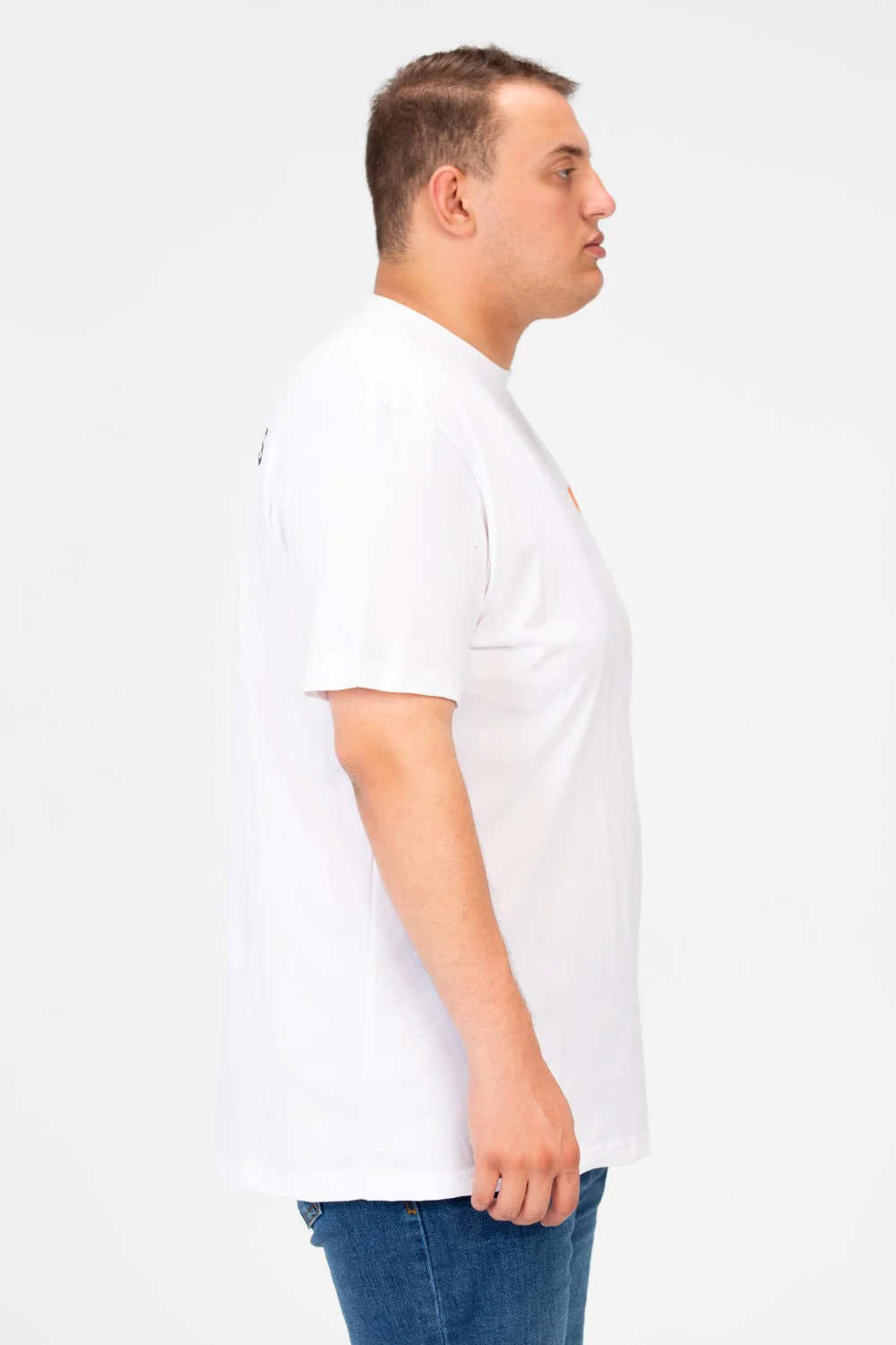 Men's Big Size Round Neck Text Print Short Sleeves T-shirt - Image 11