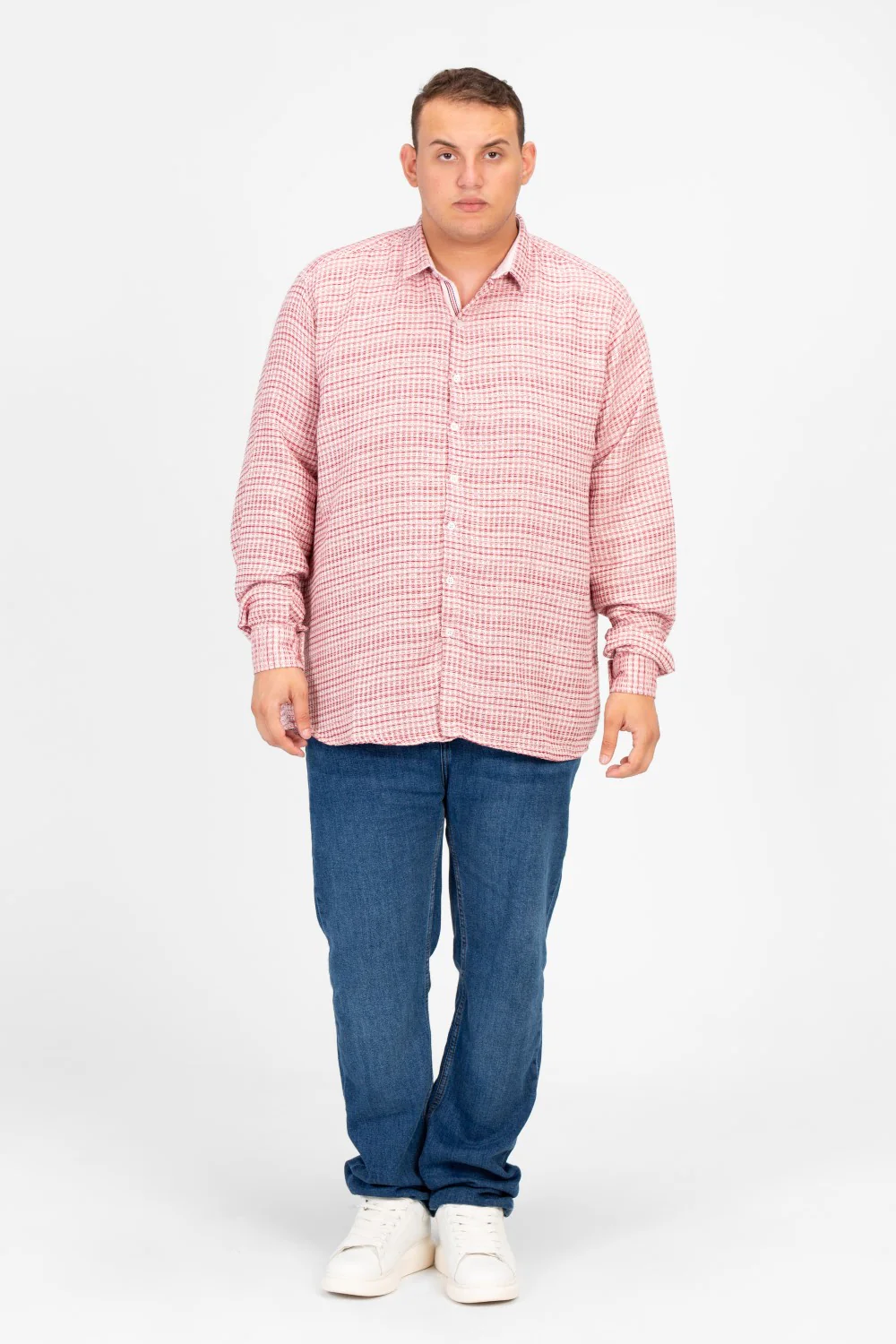 Men's Big Size Shirt With Long Sleeves And Buttons - Image 12