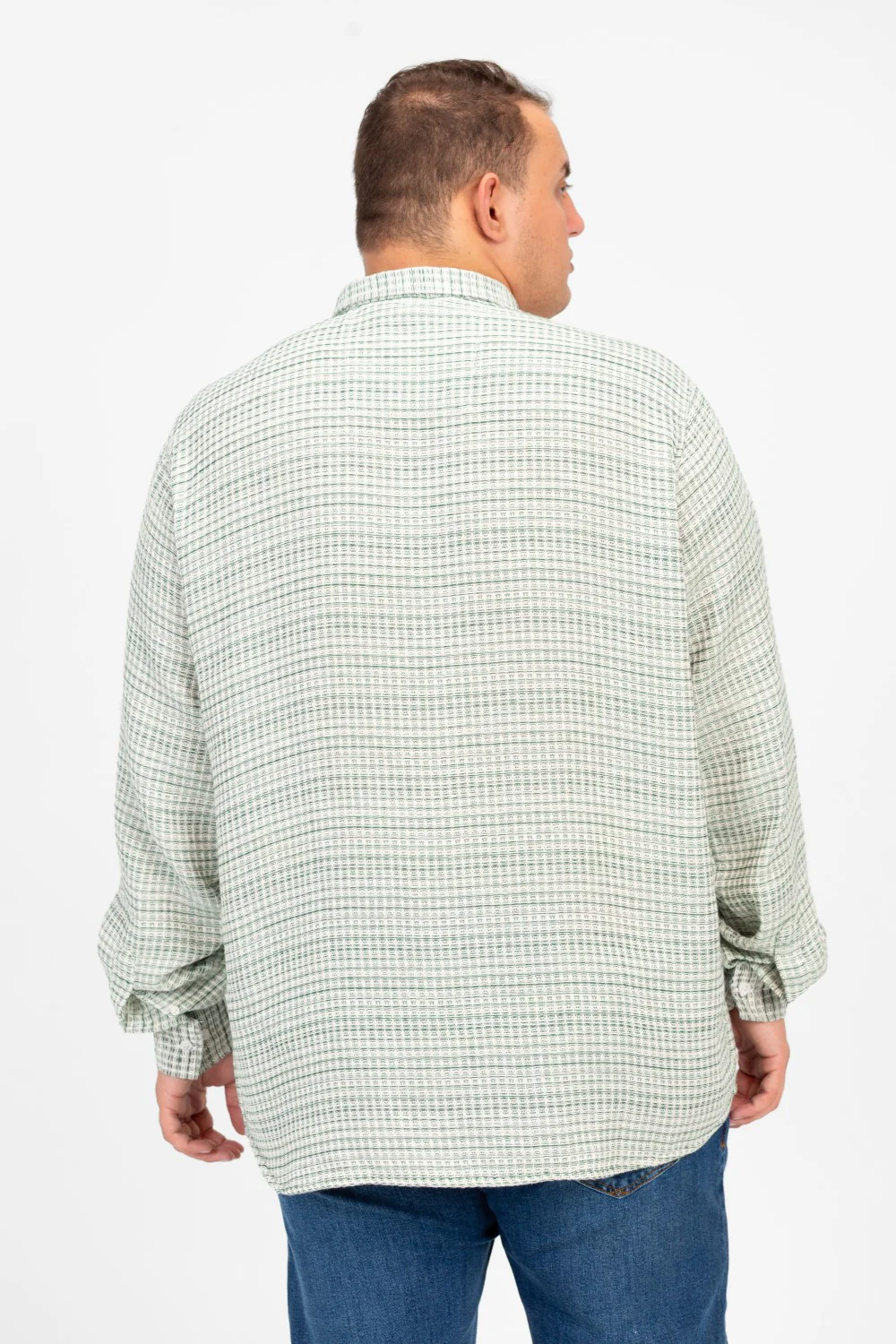 Men's Big Size Shirt With Long Sleeves And Buttons - Image 6