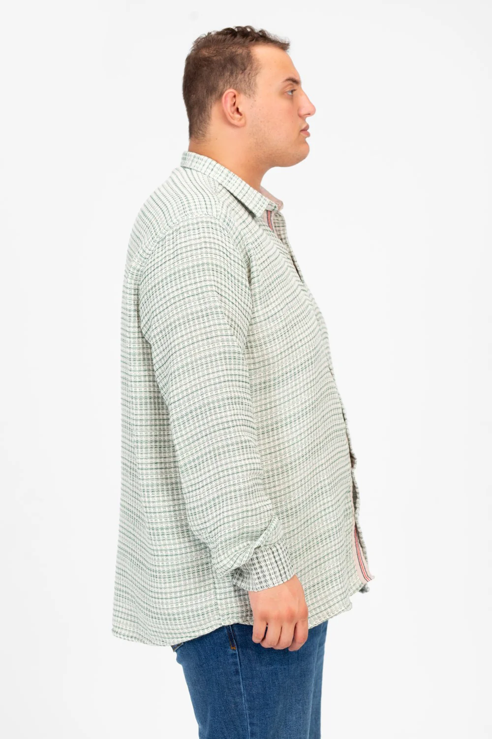 Men's Big Size Shirt With Long Sleeves And Buttons - Image 7