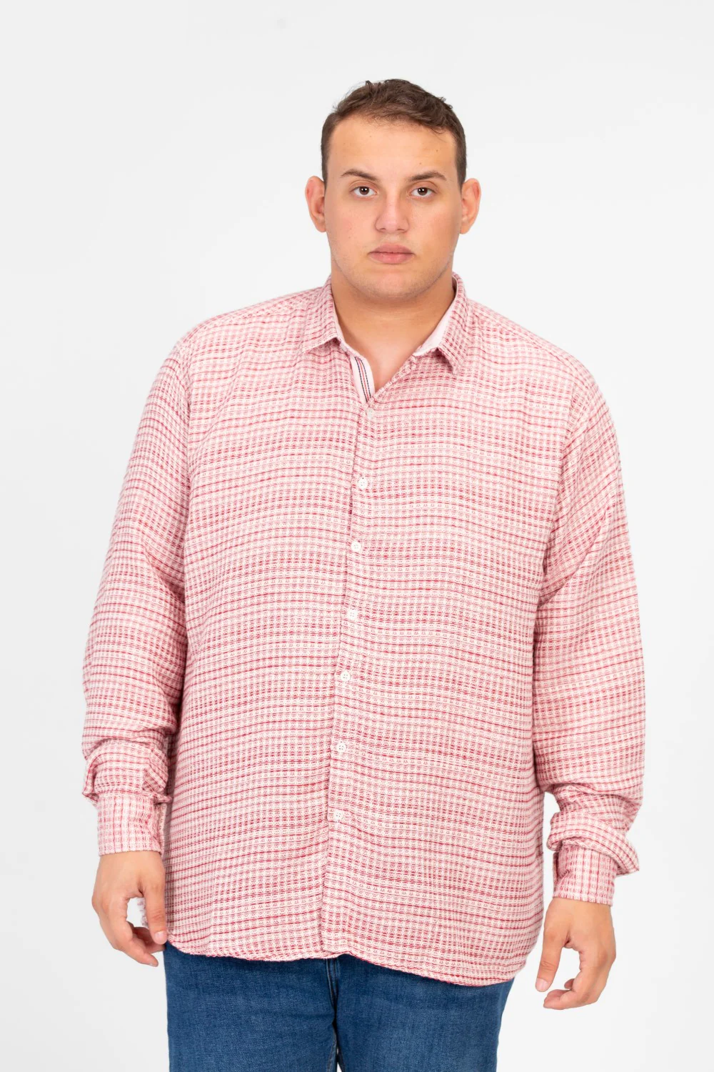 Men's Big Size Shirt With Long Sleeves And Buttons - Image 9