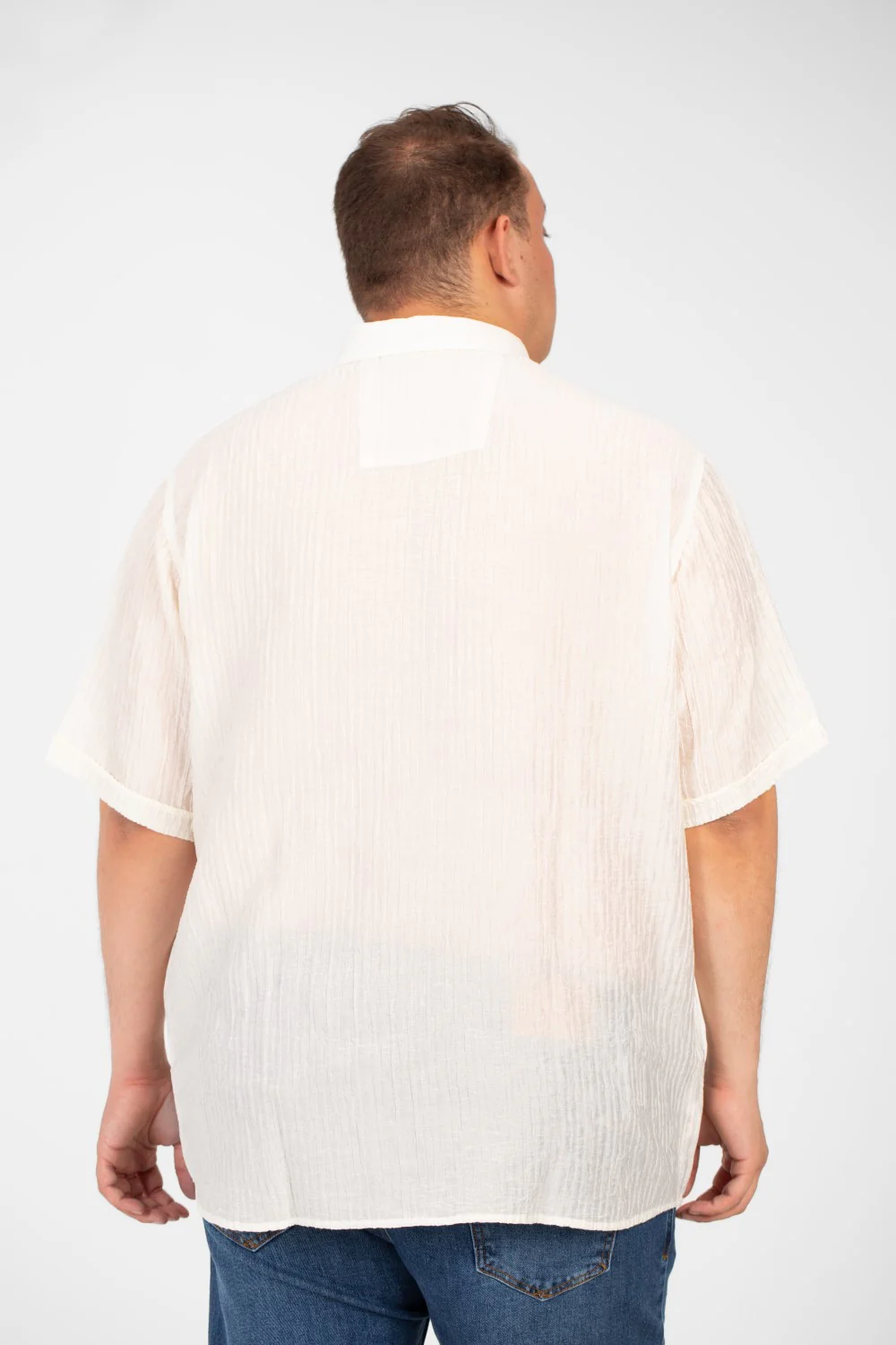 Men's Big Size Short Sleeves Shirt With An Exceptional Design In High Quality Material - Image 10
