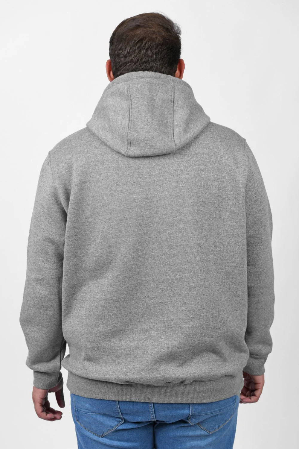 Men's Big Size Slim Fit Hoodie Made Of Comfort Melton Padded Front Printed Sweatshirt - Image 11