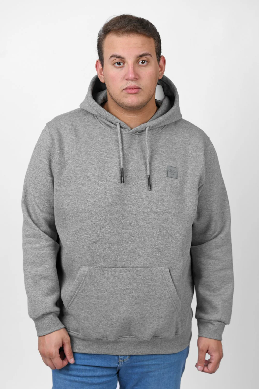 Men's Big Size Slim Fit Hoodie Made Of Comfort Melton Padded Front Printed Sweatshirt - Image 12