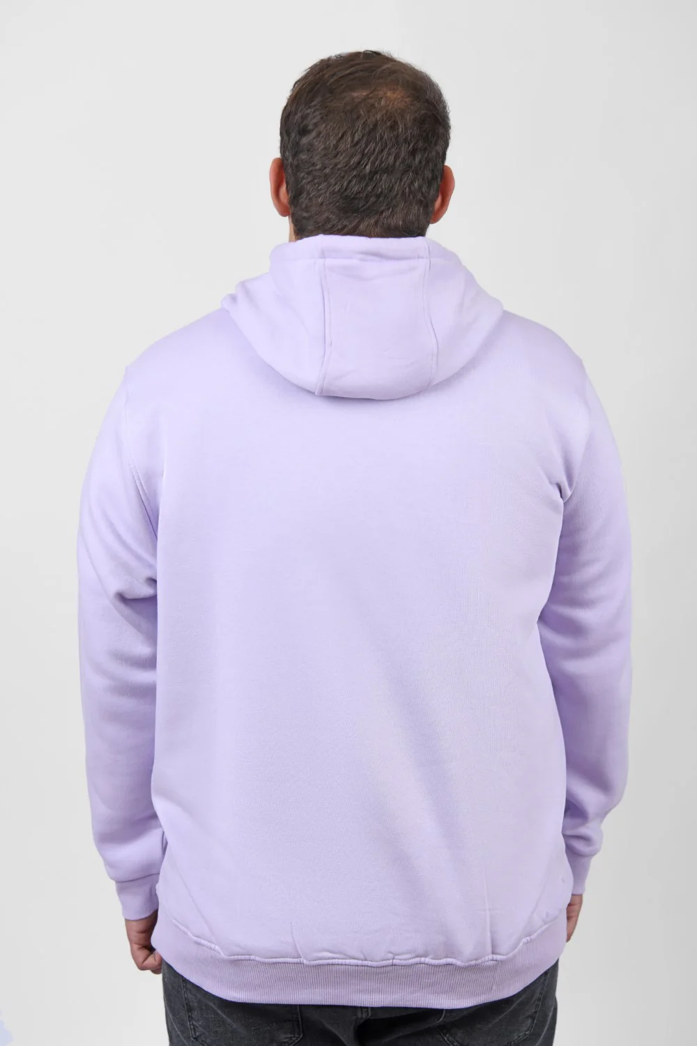 Men's Big Size Slim Fit Hoodie Made Of Comfort Melton Padded Front Printed Sweatshirt - Image 14